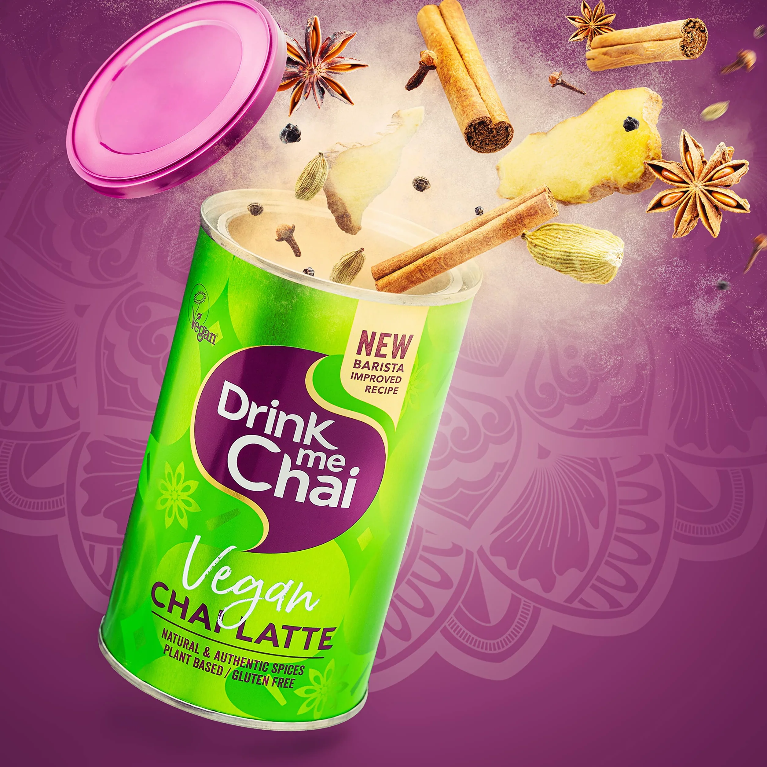 Drink me Chai Chai Latte Vegano 250 g Té en Polvo 16 Porciones