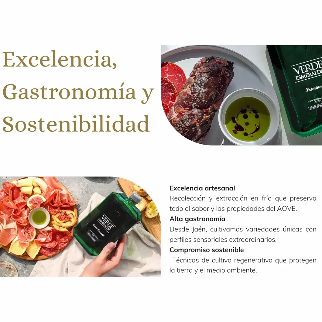 Aceite de Oliva Virgen Extra Picual Premium Verde Esmeralda 500ml AOVE monovarietal filtrado Sierra de Cazorla afrutado intenso