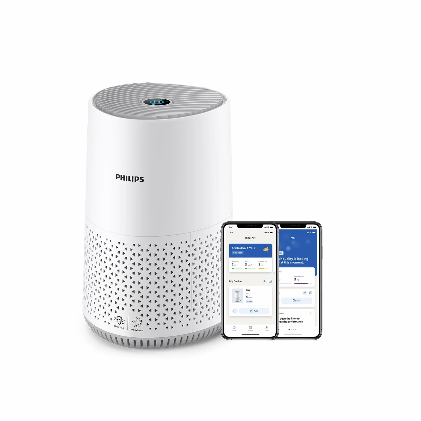 Philips Purificador de Aire Serie 600 con Filtro HEPA 99,97%, Control por App, Blanco (AC0651/10)