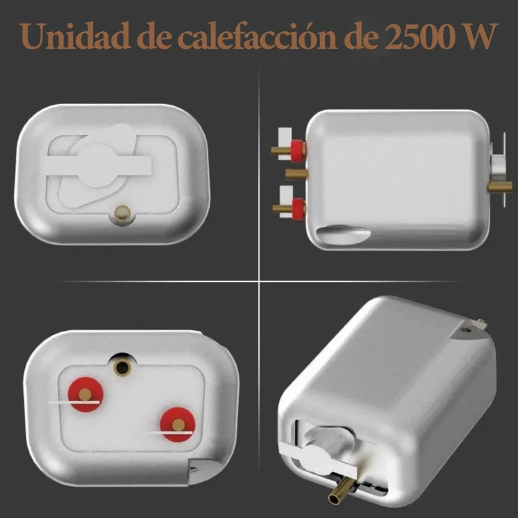 Limpiador a vapor portátil 2500W de alta temperatura y presión para aire acondicionado, campana cocina, coche, pisos (Blanco)