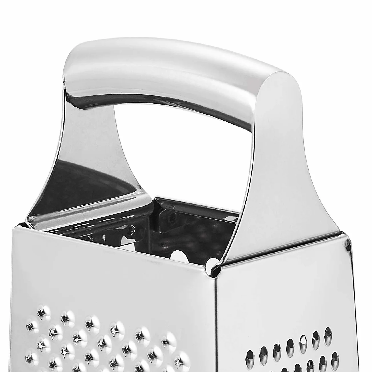 Amazon Basics Rallador de queso de acero inoxidable 4 lados 22,9 cm Negro
