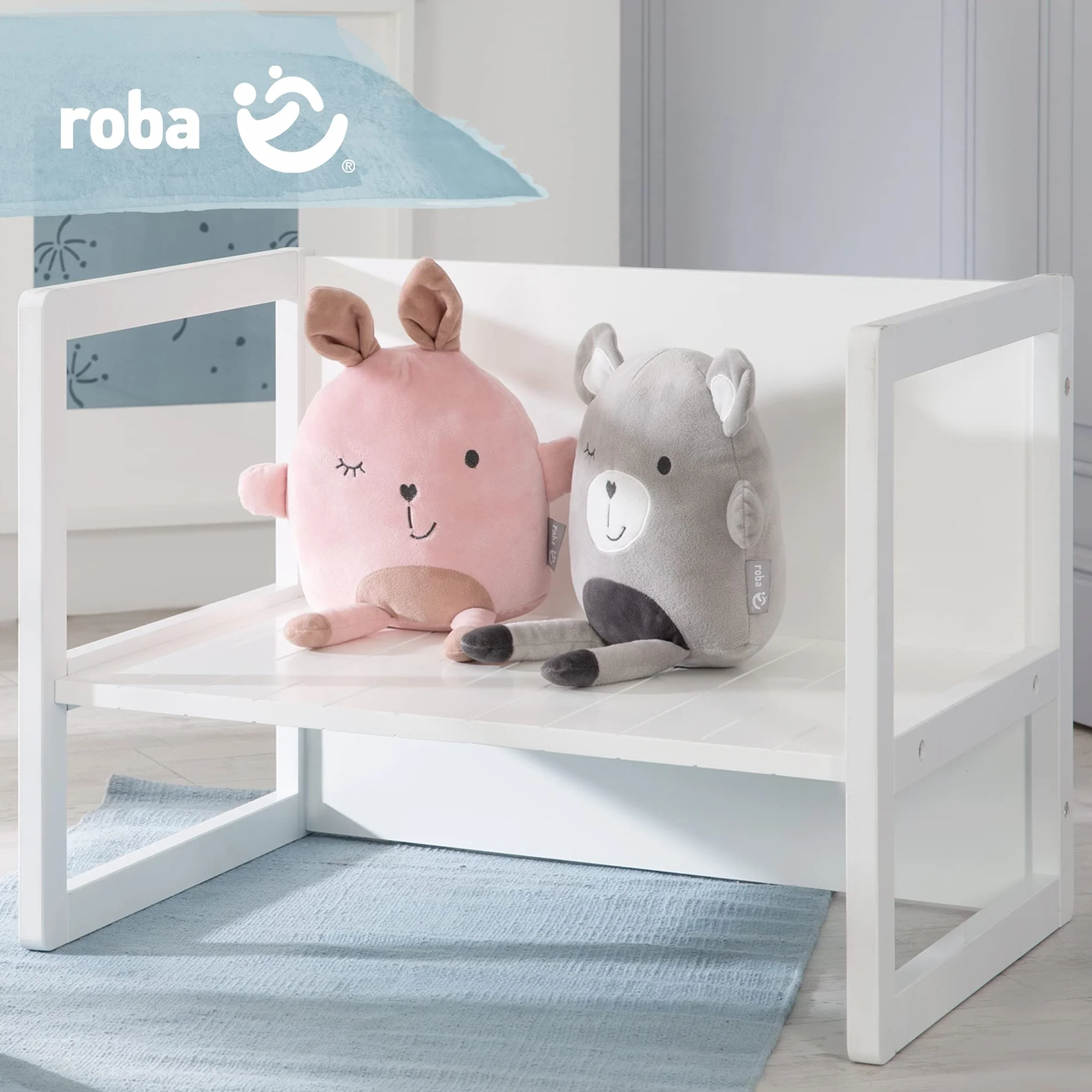 Banco Infantil 2en1 de Madera Ajustable 2 Alturas Asiento Convertible Mesa Escritorio 60 kg Blanco