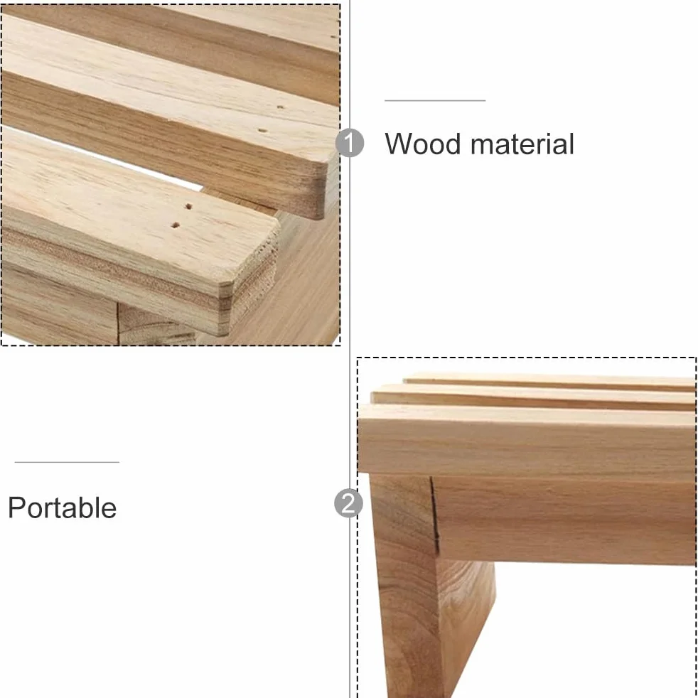 Banquito de Madera Pequeño y Portátil para Niños Taburete 9x5x4 Pulgadas