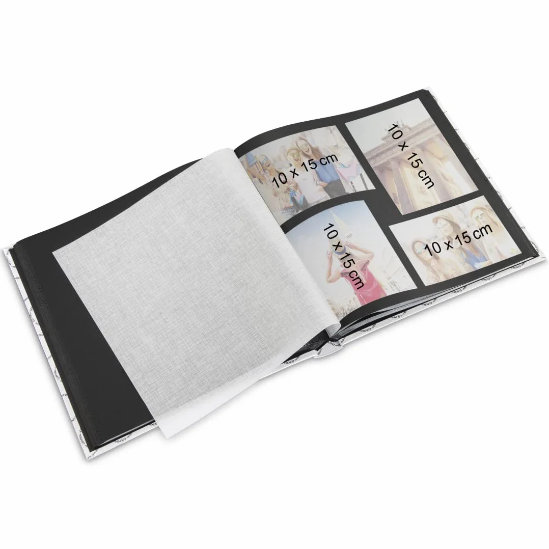 Hama Álbum de Fotos 10x15cm 30x30cm 100 Hojas Papel Cristal Protegido 400 Fotos Tiza