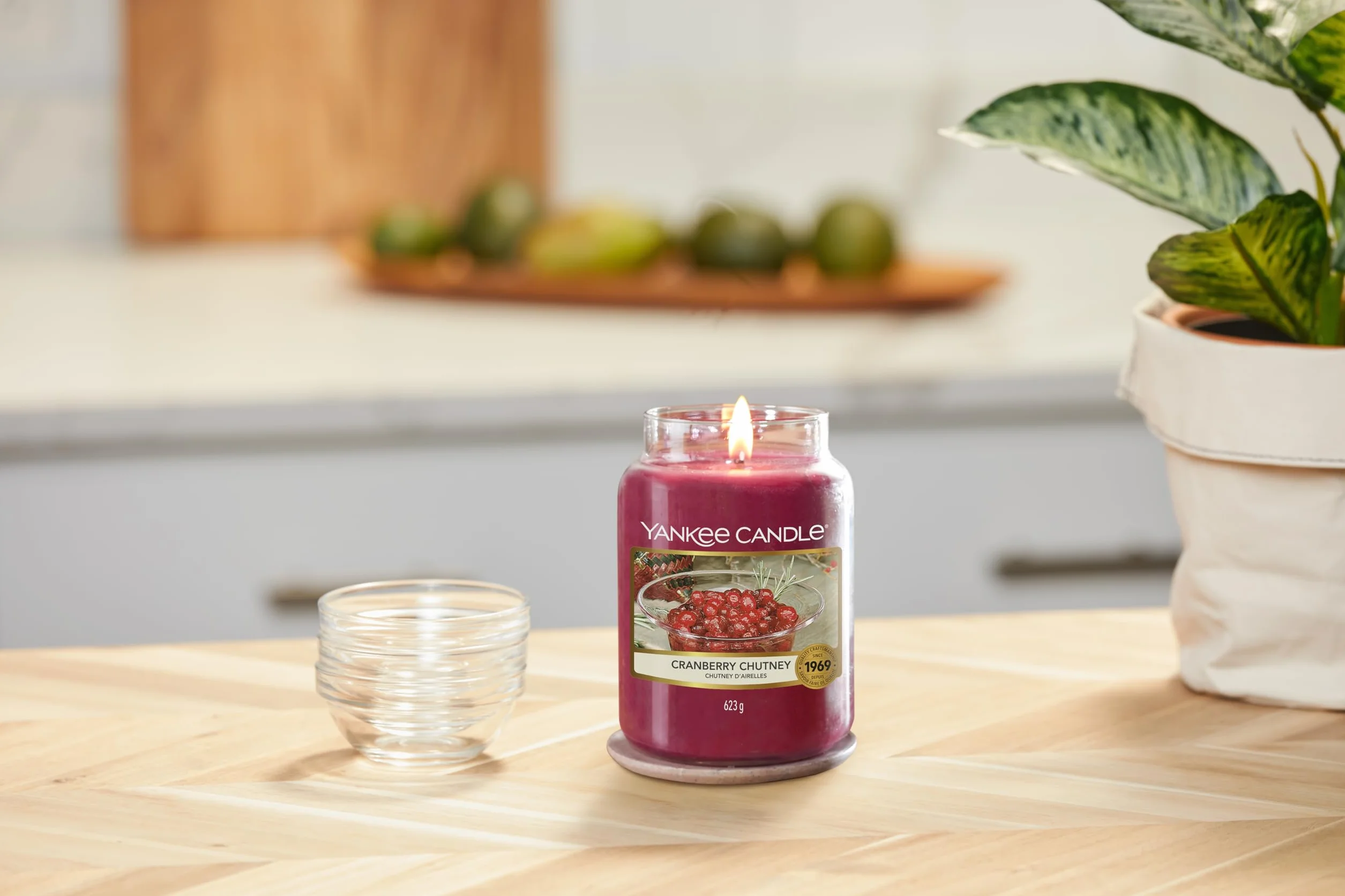 Yankee Candle Vela aromática en tarro grande Cranberry Chutney 150 horas