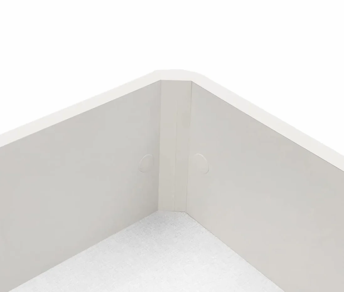 DORMIDAN - Canapé abatible de Gran Capacidad con Esquinas Redondeadas en Madera, Base tapizada 3D Transpirable + 4 válvulas aireación (Blanco, 135x190cm)
