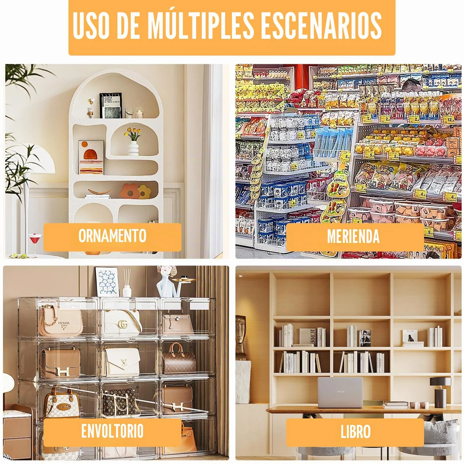 10 piezas separadores de estante, divisores de estante para armarios, PVC insonorizado transparente, divisor de estante de acrílico para estanterías, armarios de dormitorio y cocina, organización