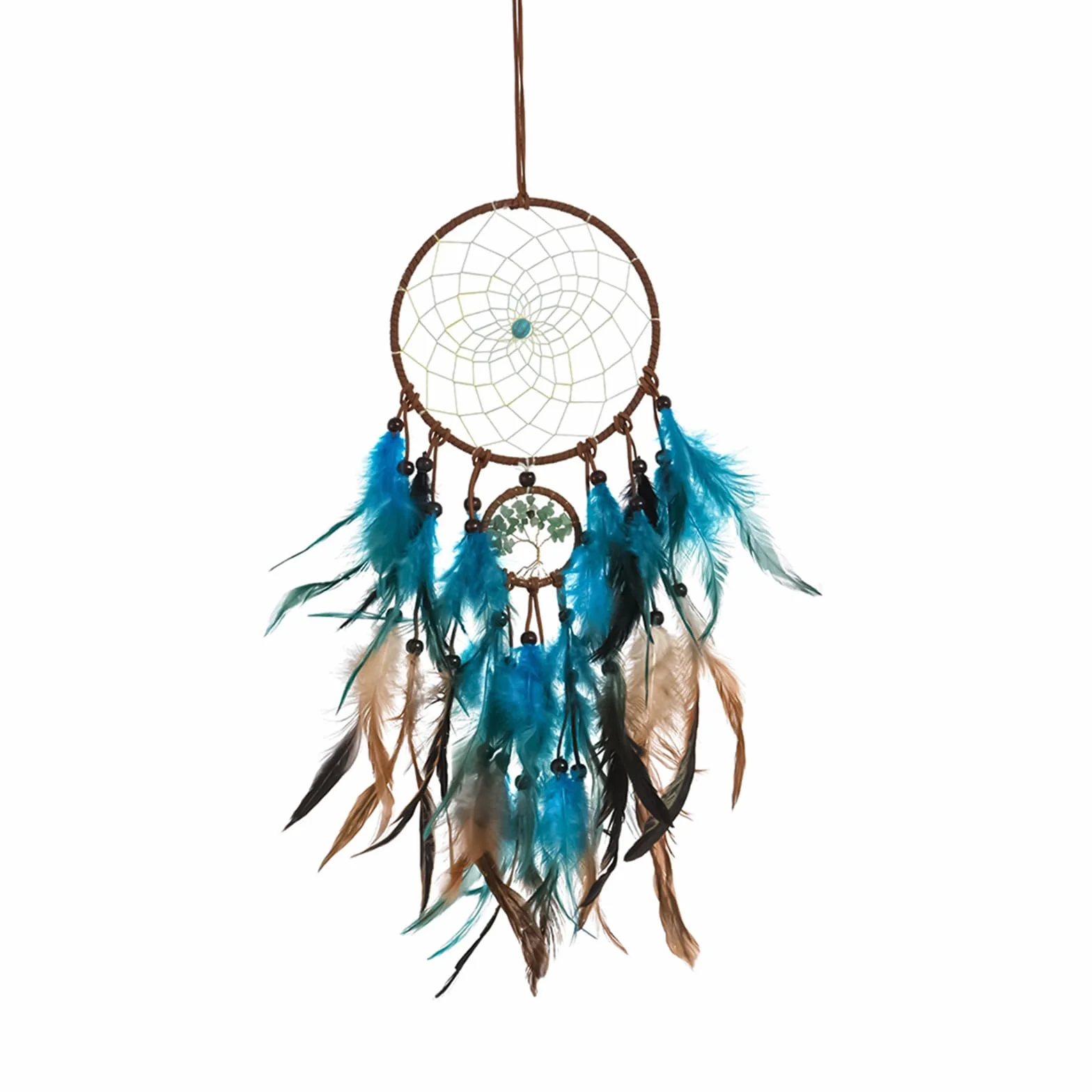 Atrapasueños Hecho a Mano con Plumas, Atrapasueños Grande e Infantil, Adorno Colgante de Pared para Decoración del Hogar y Dormitorio, Decoración Bohemia, Atrapador de Sueños Dreamcatcher