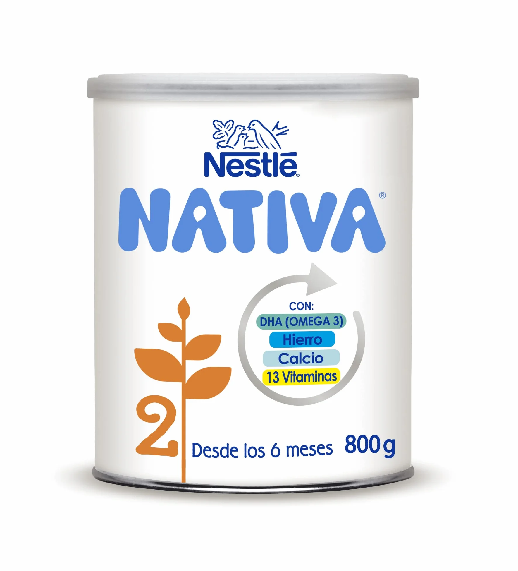 Nestlé NATIVA 2 Leche de Continuación en polvo para bebés 800g