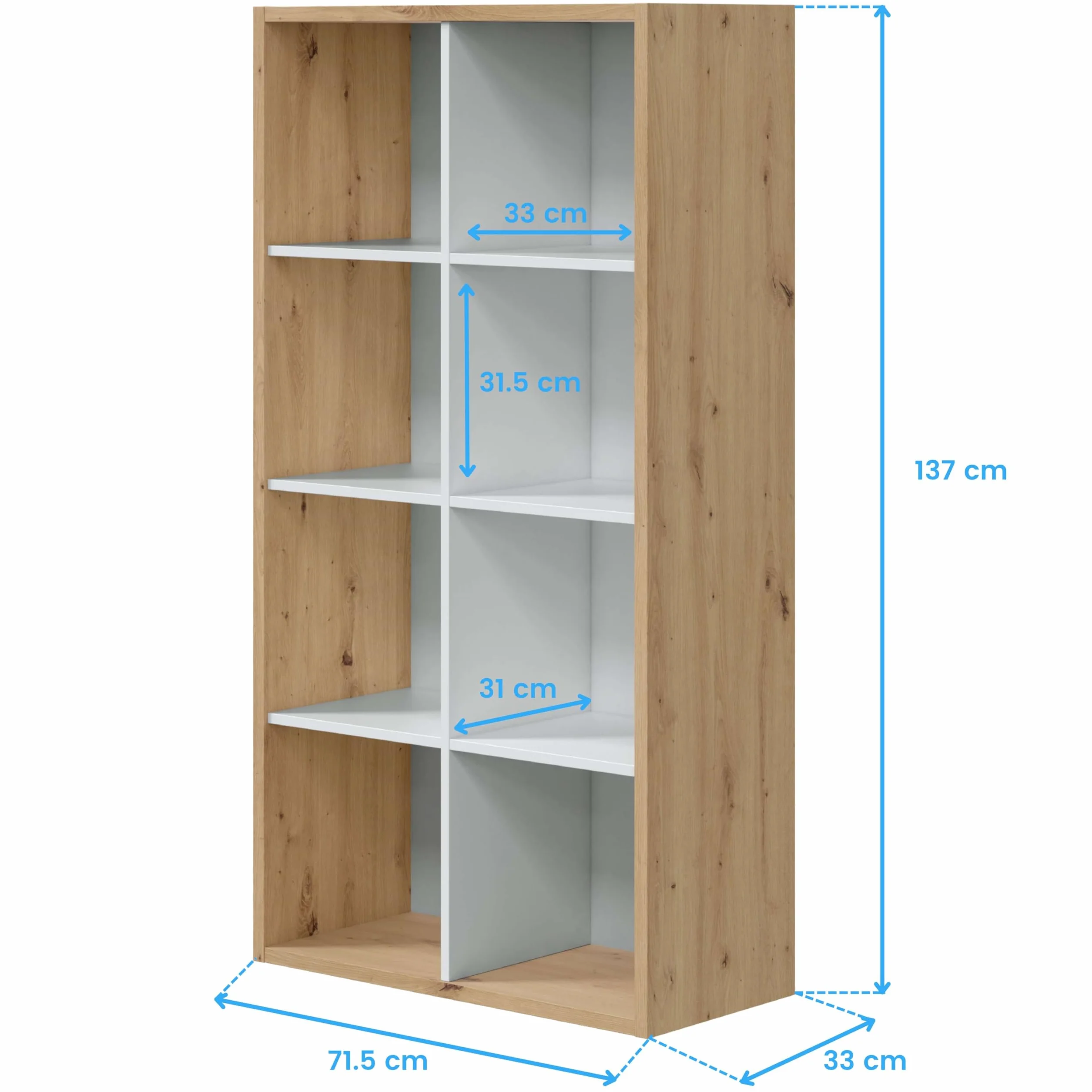 Miroytengo Pack 3 Muebles Juveniles Noa en Color Roble Nodi y Blanco Artik