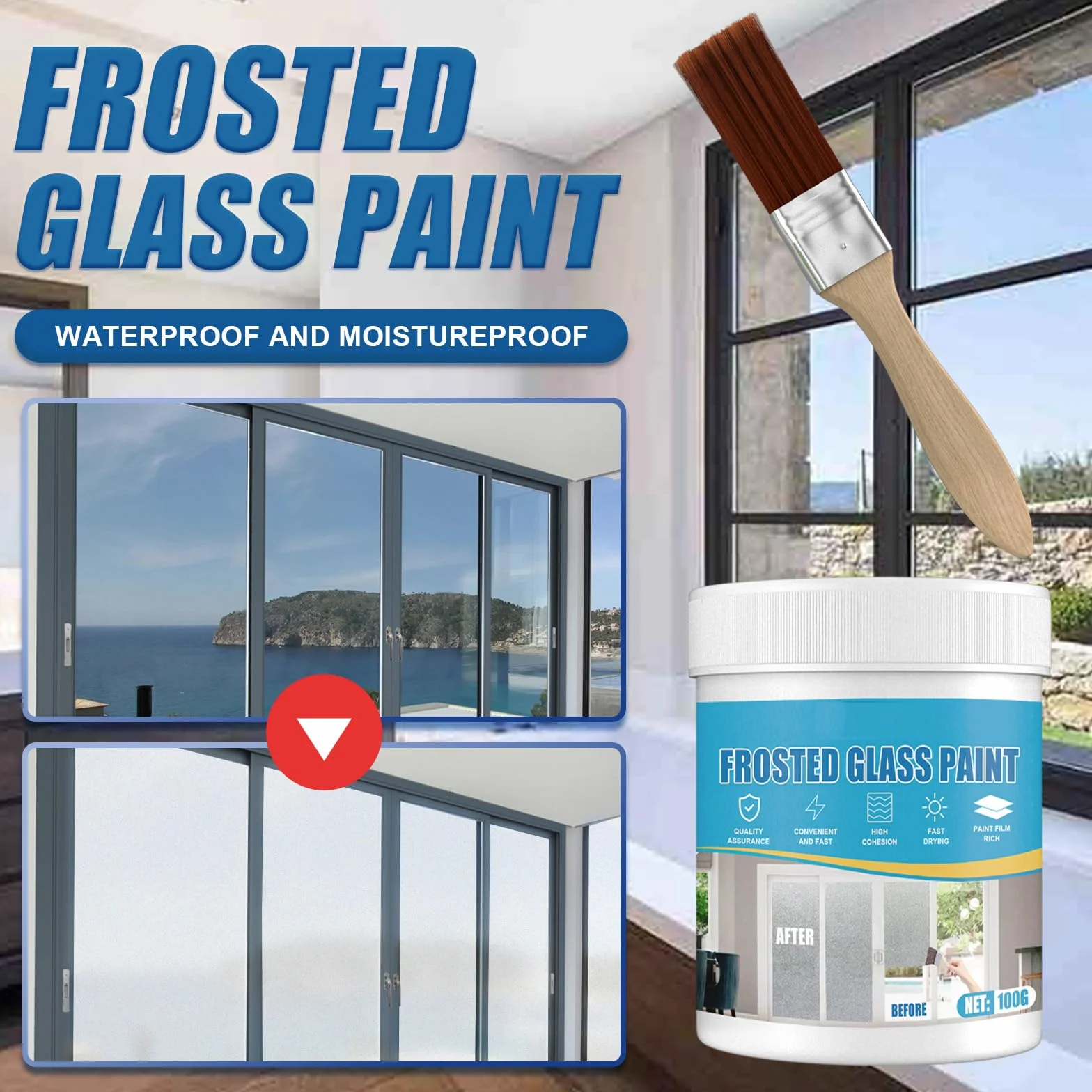 Pintura para Vidrio Esmerilado a Base de Agua 100G