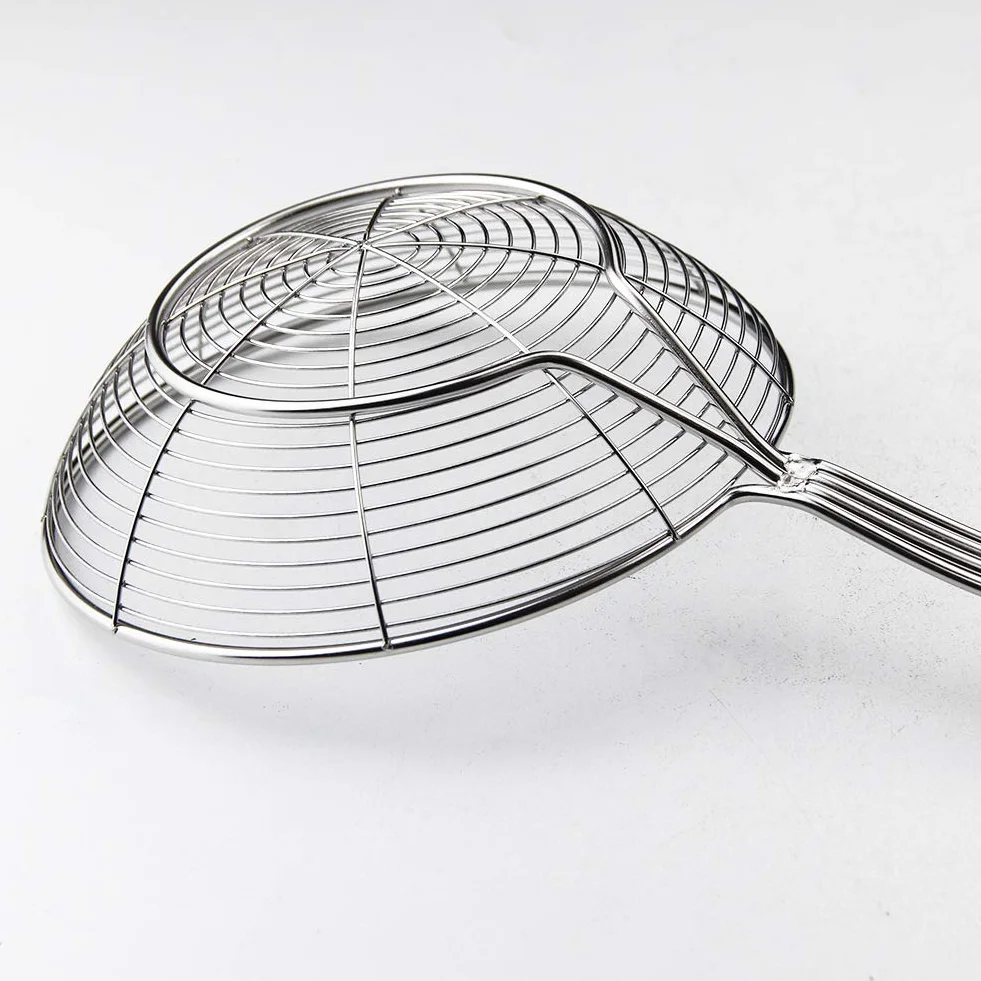 Colador Espumadera de Acero Inoxidable, Cuchara de Red para Freír Pasta, 20 cm
