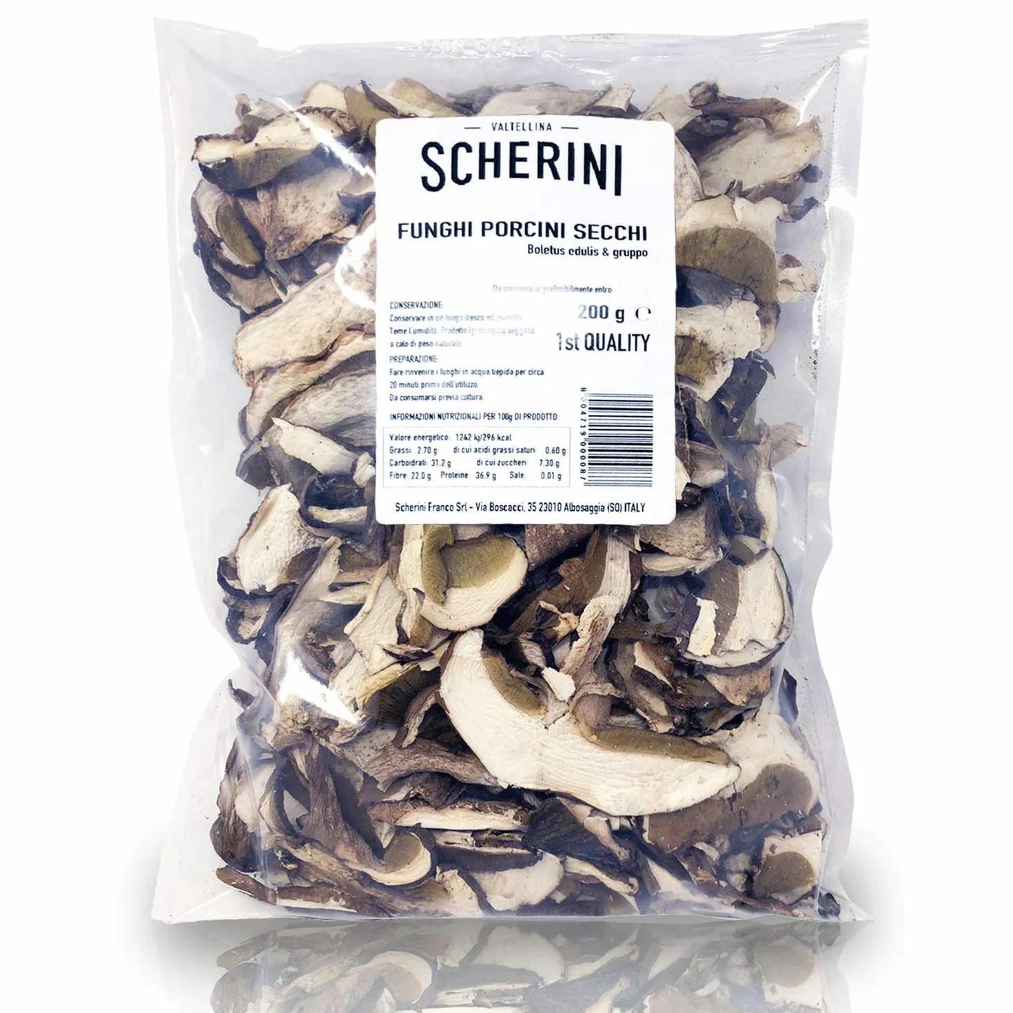 Scherini Valtellina setas Boletos deshidratados 200g 1st Quality