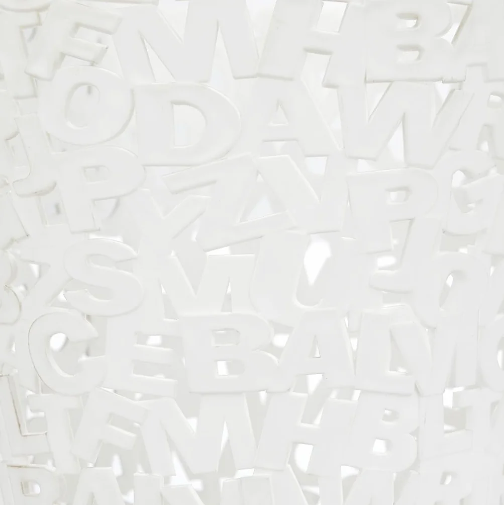 Balvi Papelera Letters Color Blanco Plástico 30cm