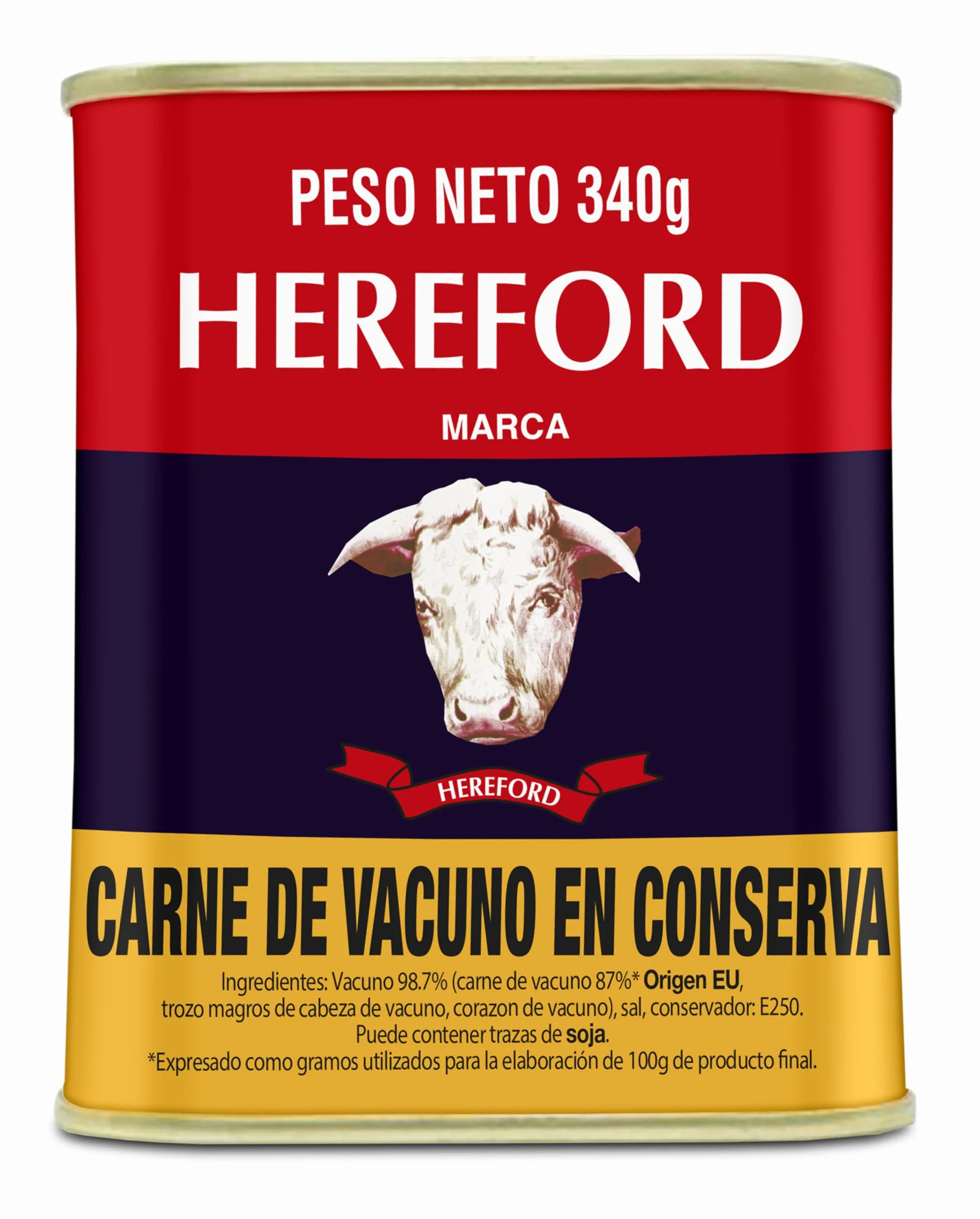 Hereford Carne de res enlatada 340gr