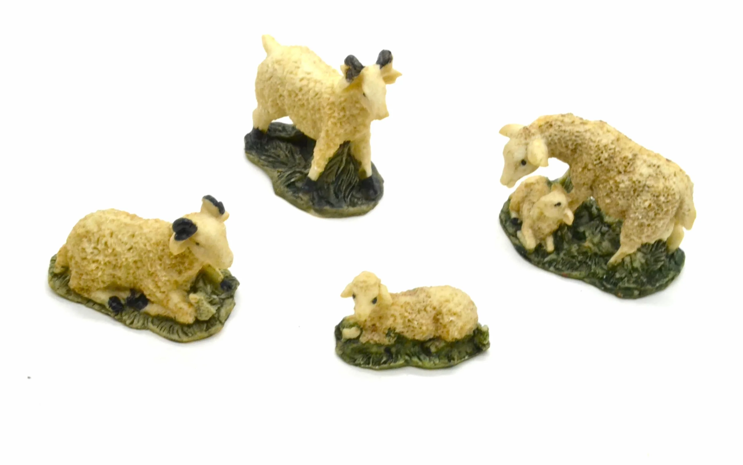Figuritas de Navidad 6cm Ovejas Carneros Corderos Escena Natividad Animales 3 Reyes