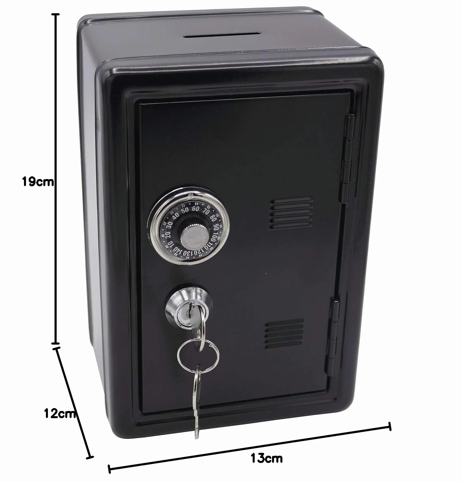 Hucha de Metal con forma de caja fuerte con llave