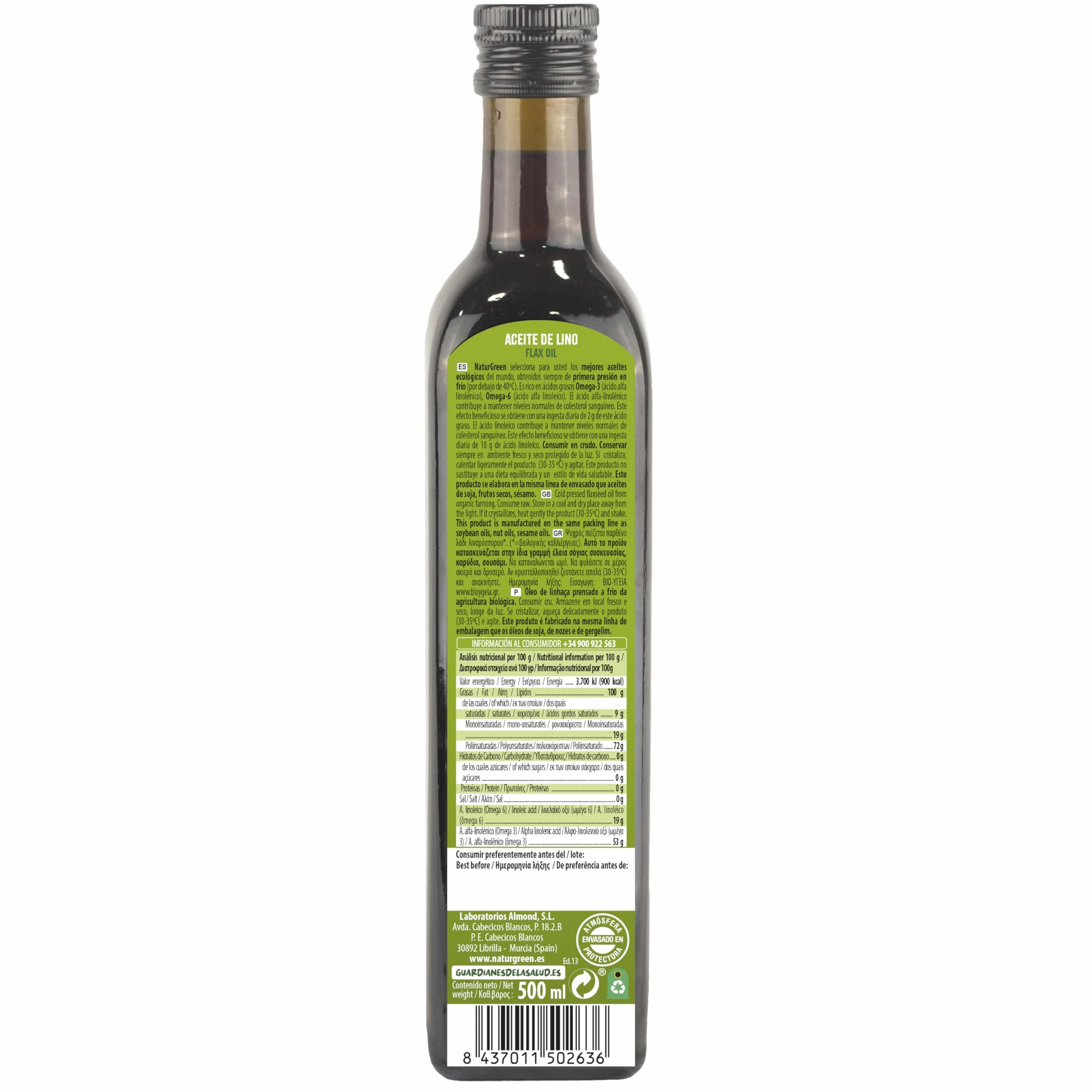NaturGreen Aceite de Lino 500ml