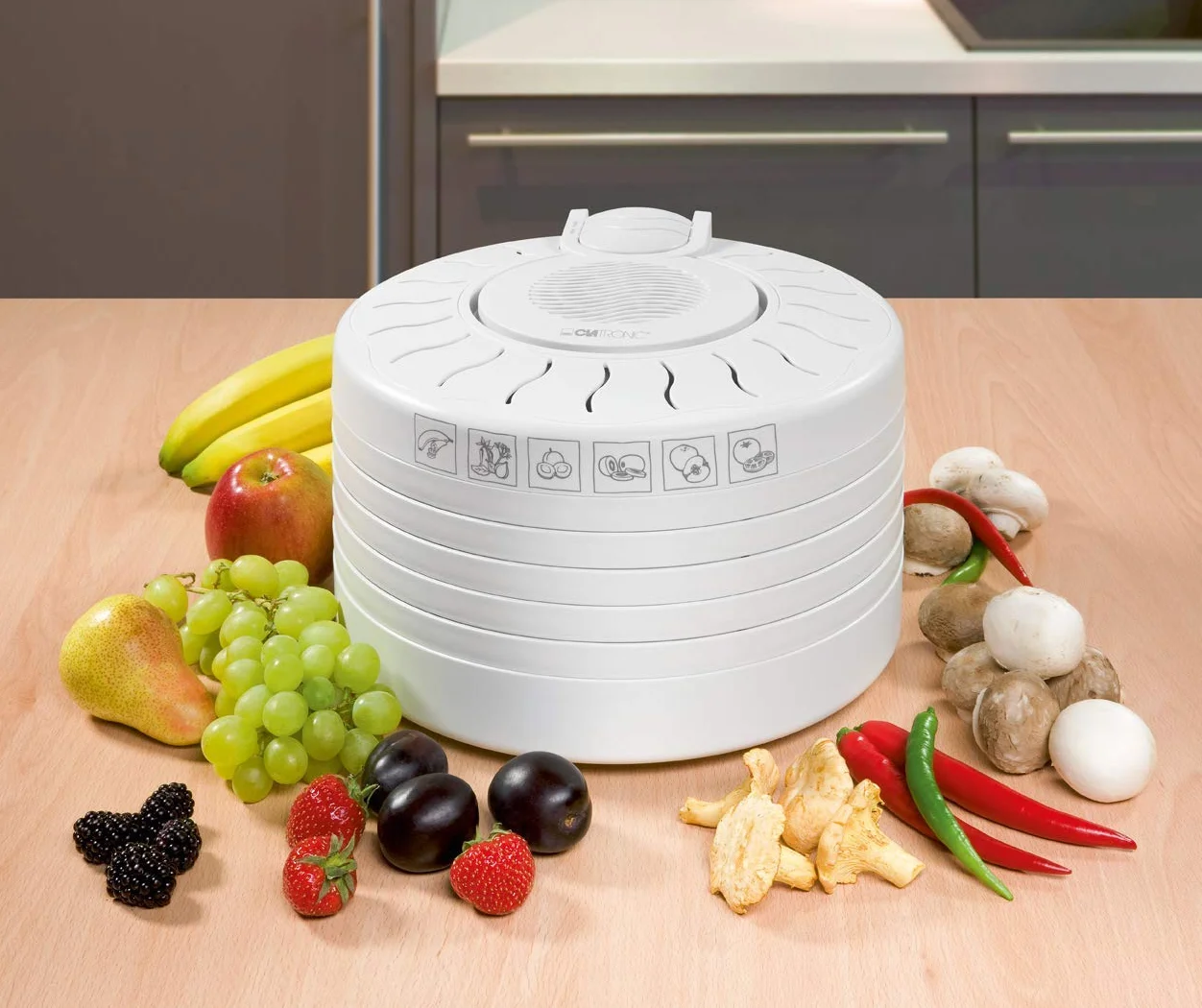 Clatronic DR 2751 Deshidratador de alimentos 250 W 5 bandejas blanco