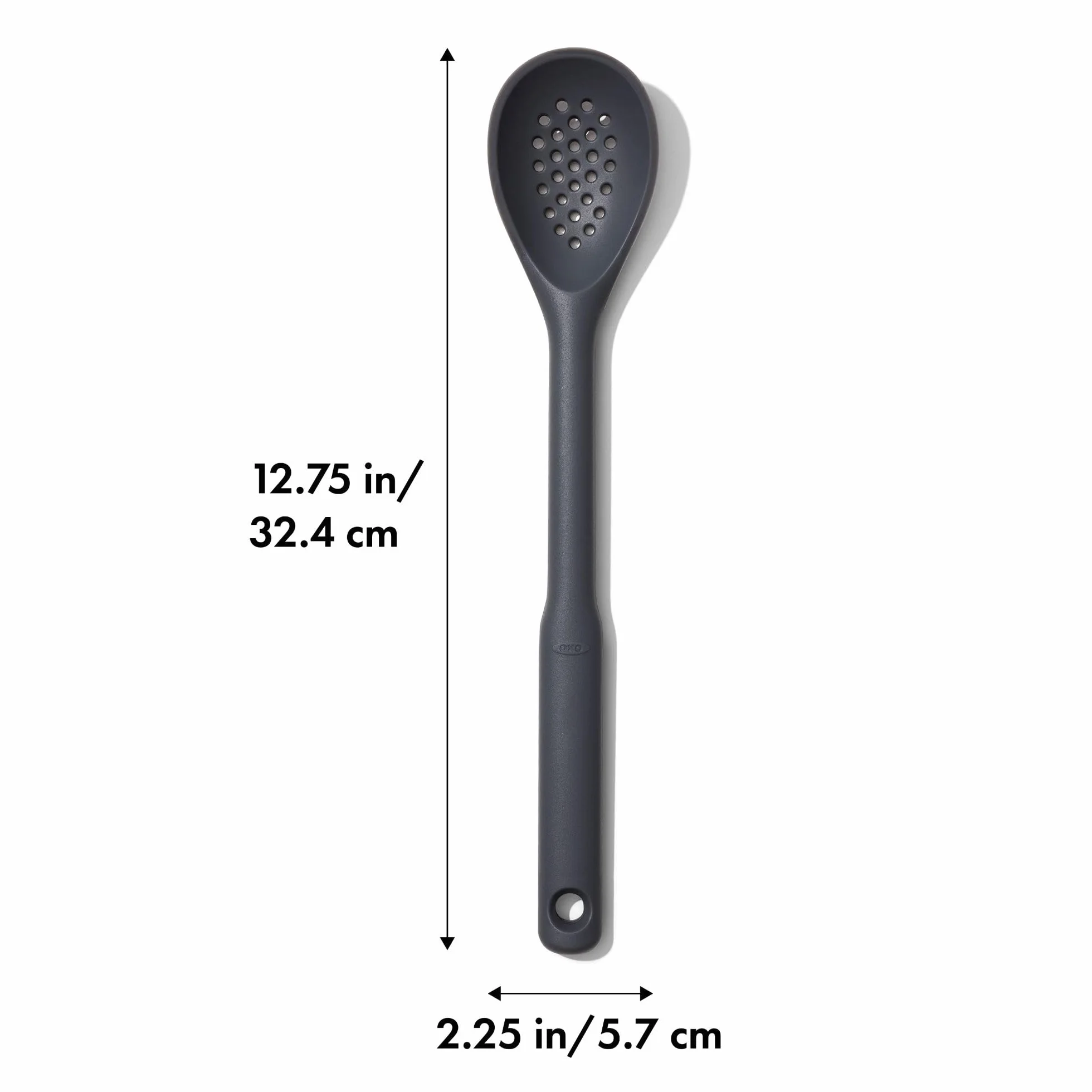 OXO Good Grips Cuchara perforada de silicona gris oscuro