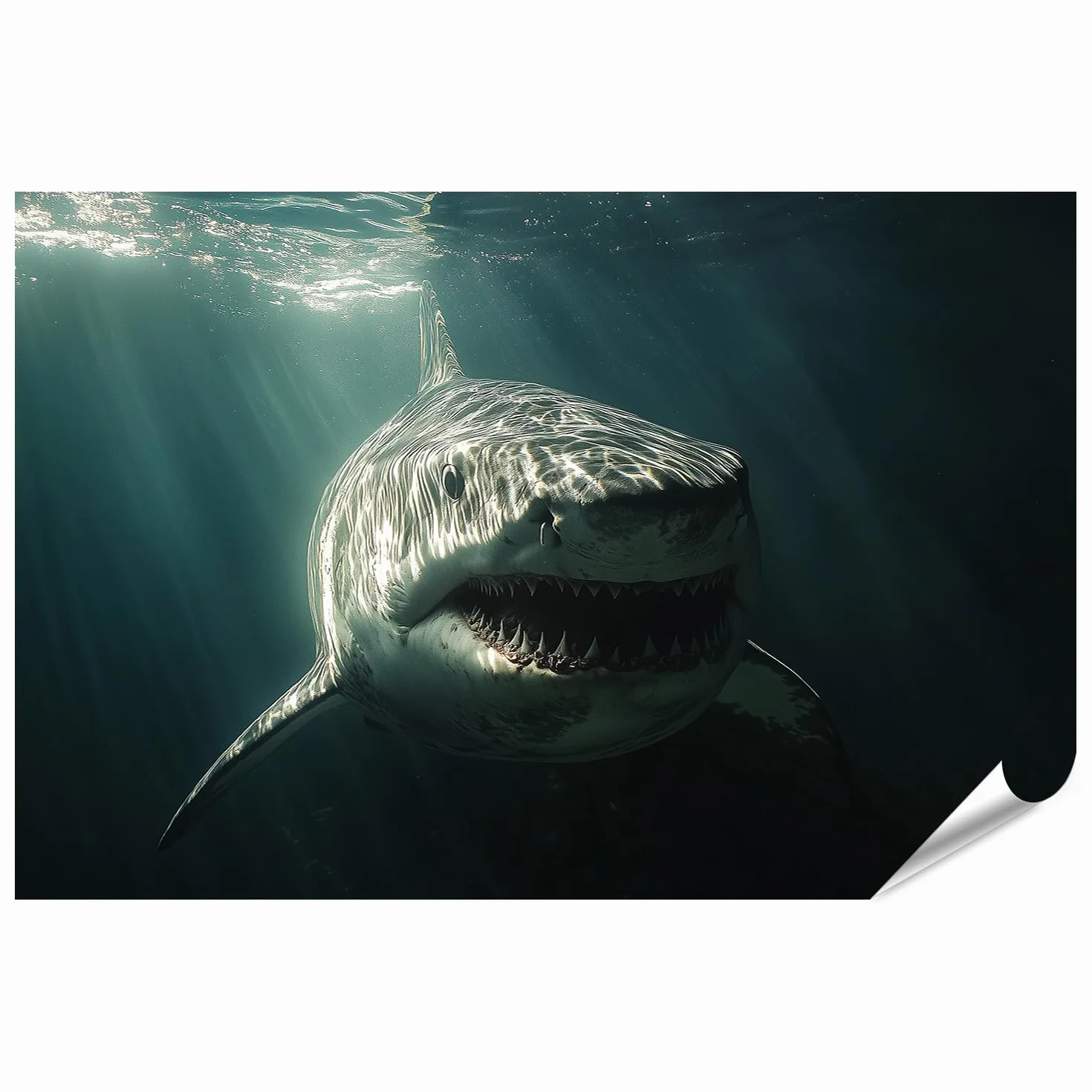 islandburner Prime XXL - Póster de tiburón para habitación infantil, ideal para jóvenes amantes de la biología marina