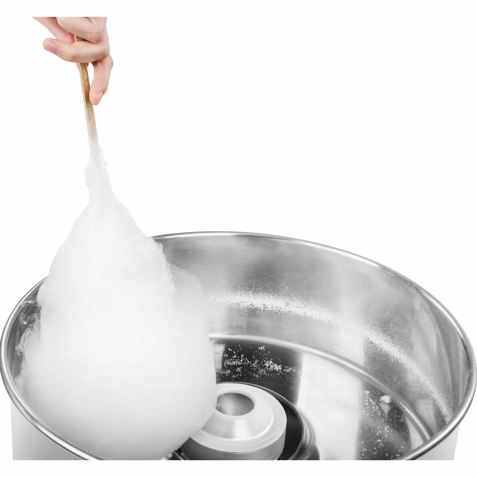 Royal Catering Máquina de Algodón de Azúcar con Carrito, Control Termostato y Rotación, 1200W, color Rosa, 52 cm