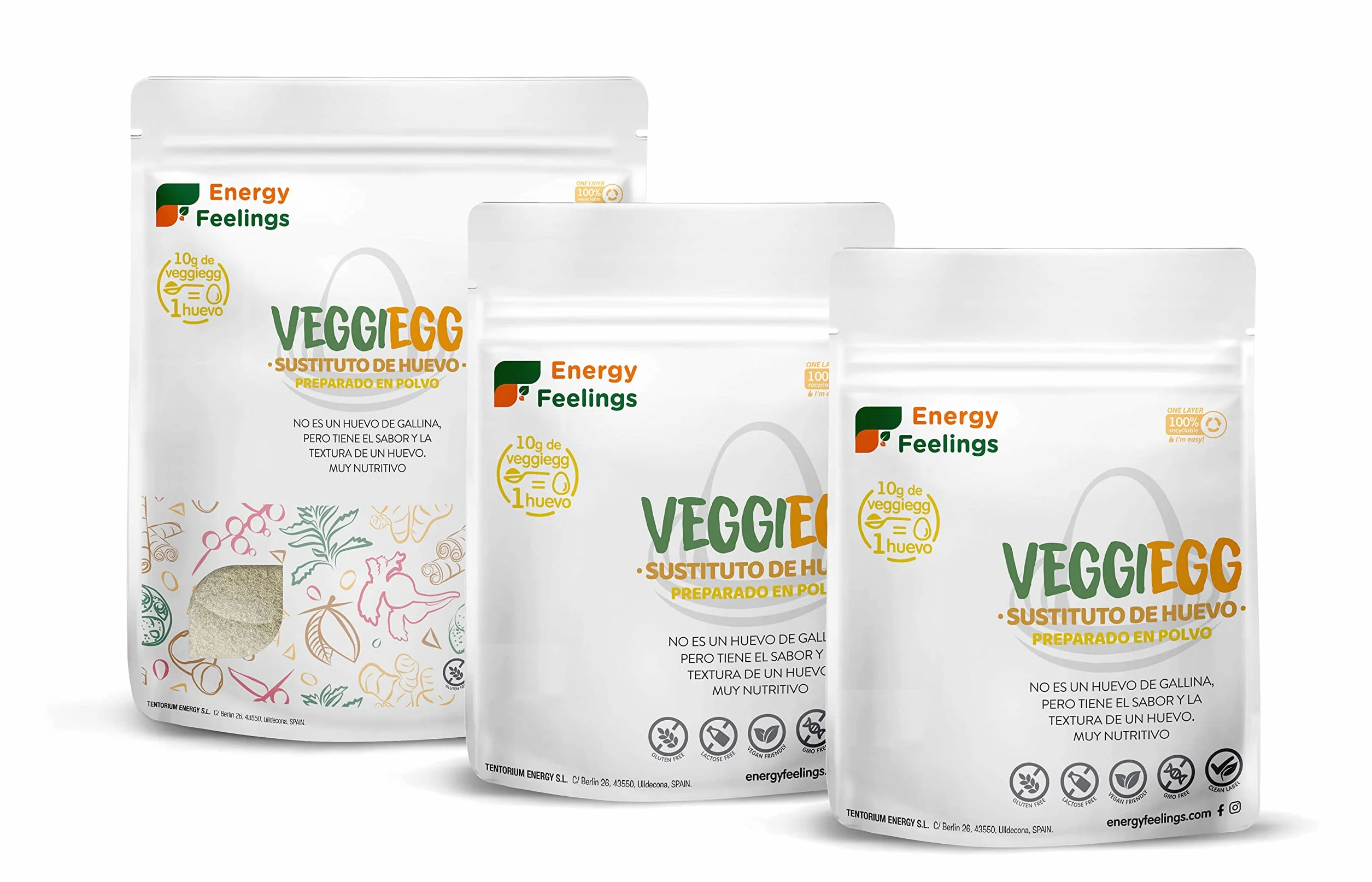 Veggiegg Huevo Vegano en Polvo Sustituto del Huevo Sin Gluten Sabor y Textura de Huevo 120g