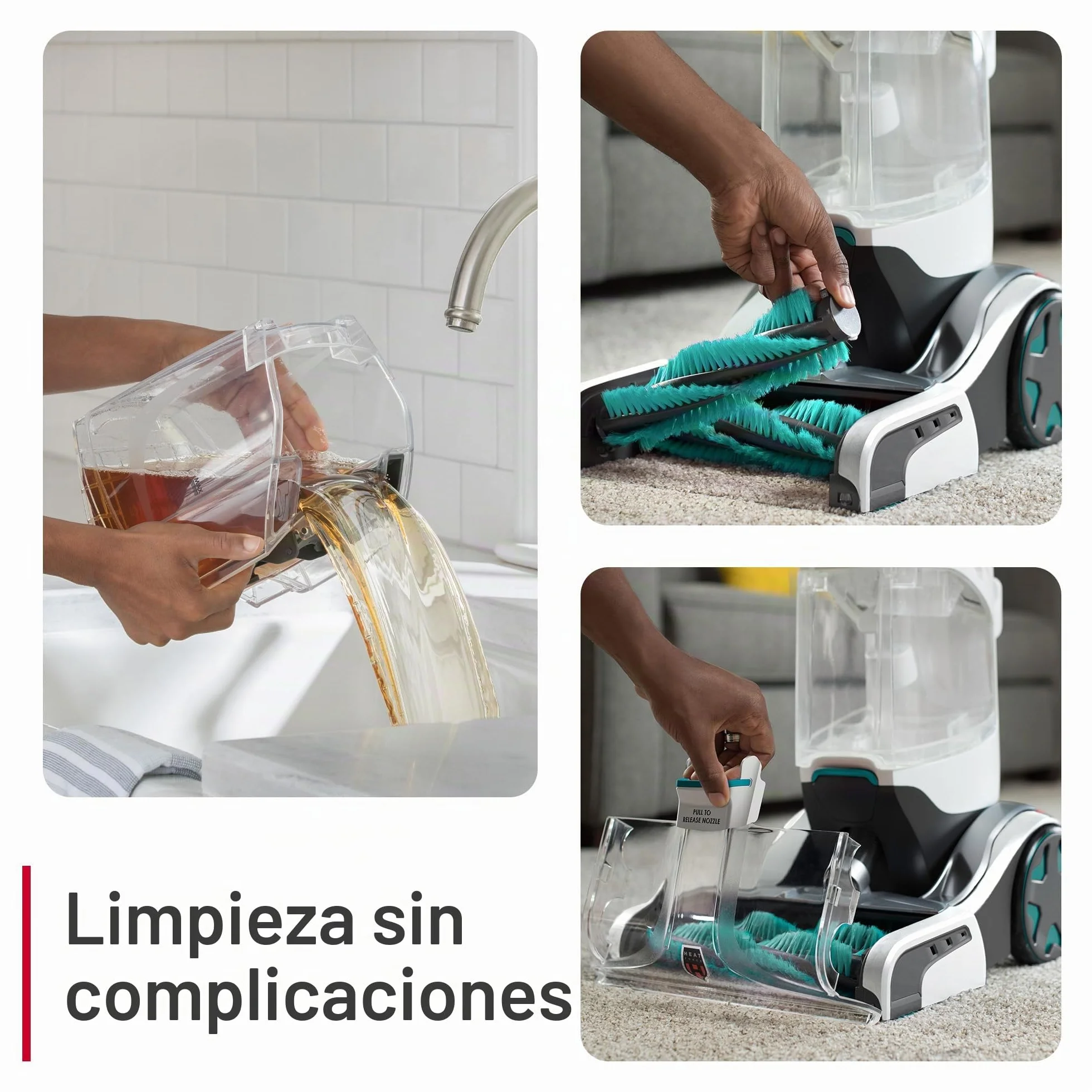 Hoover SmartWash+ - Máquina limpiadora automática de alfombras y tapicería, limpieza profunda de alfombras, combínala con solución limpiadora de alfombras Hoover para un hogar brillante y renovado