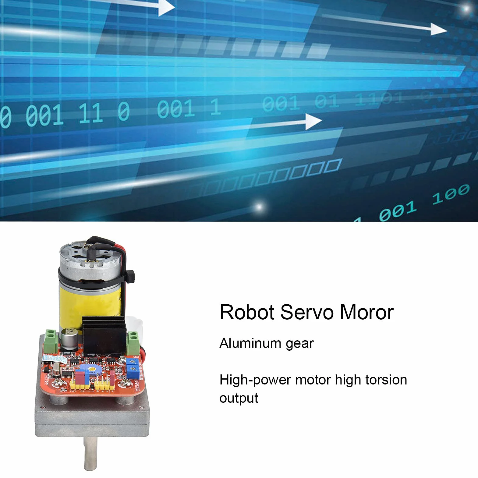 Servomotor de robot ASME-04B, equipo mecánico de engranaje de dirección digital de súper torsión de aleación de aluminio para robots, brazos robóticos, líneas de producción