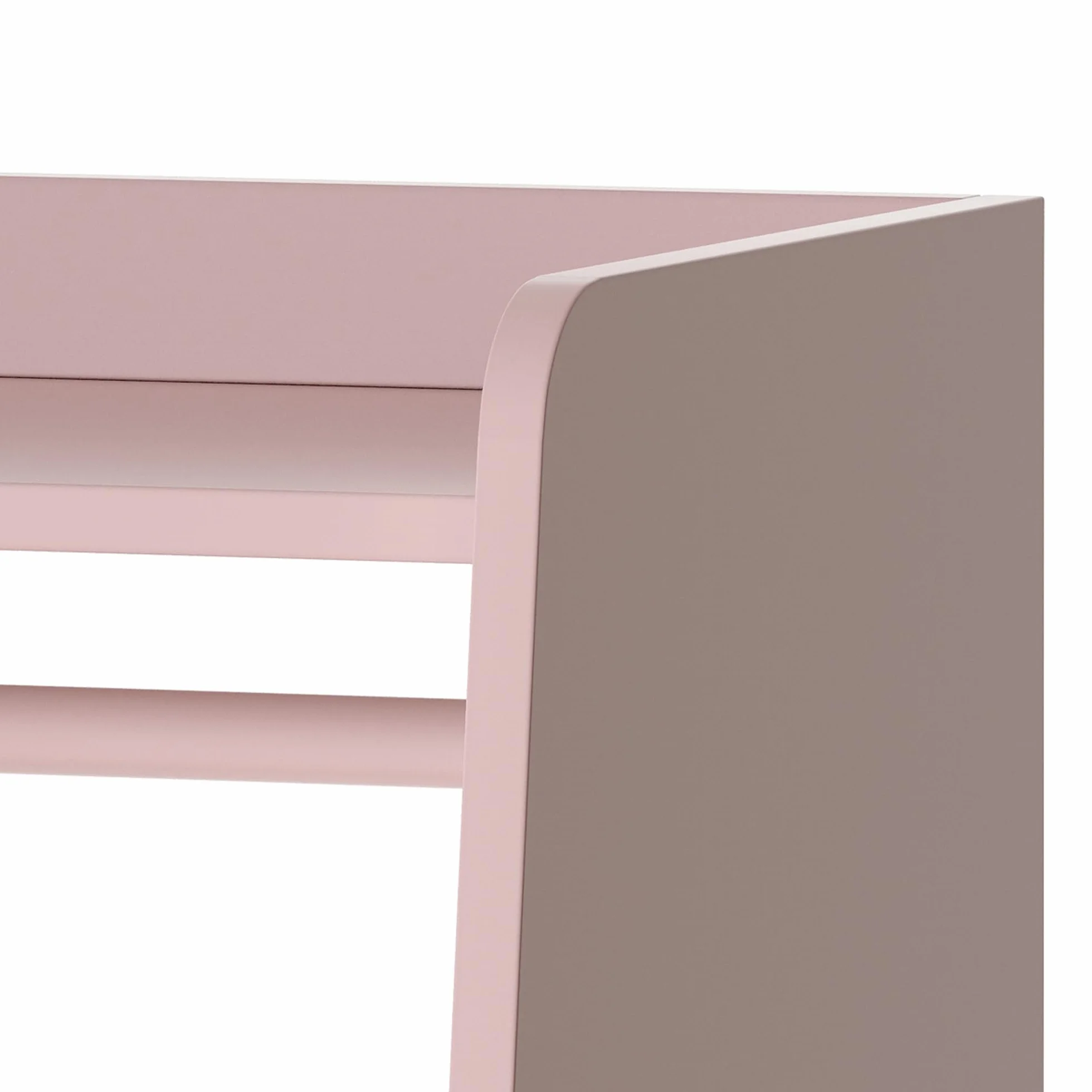 Vestnes Perchero Burro Infantil con Estantería Armario Abierto Ropa 90x80x38 cm Rosa/Blanco