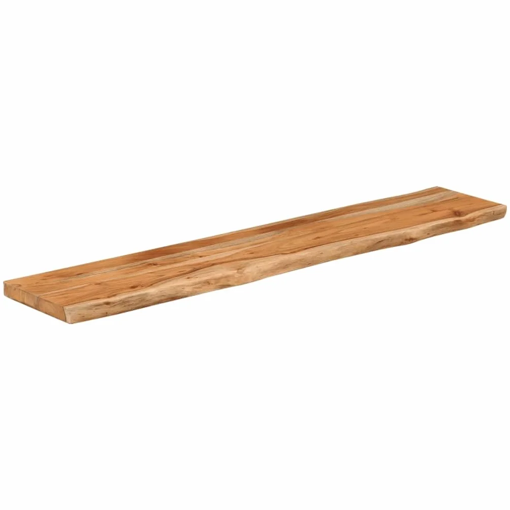 vidaXL Estante de Pared Rectangular, Balda Repisa para Libros CD, Anaquel Flotante, Estantería Expositora Colgante, Madera de Acacia Borde Vivo