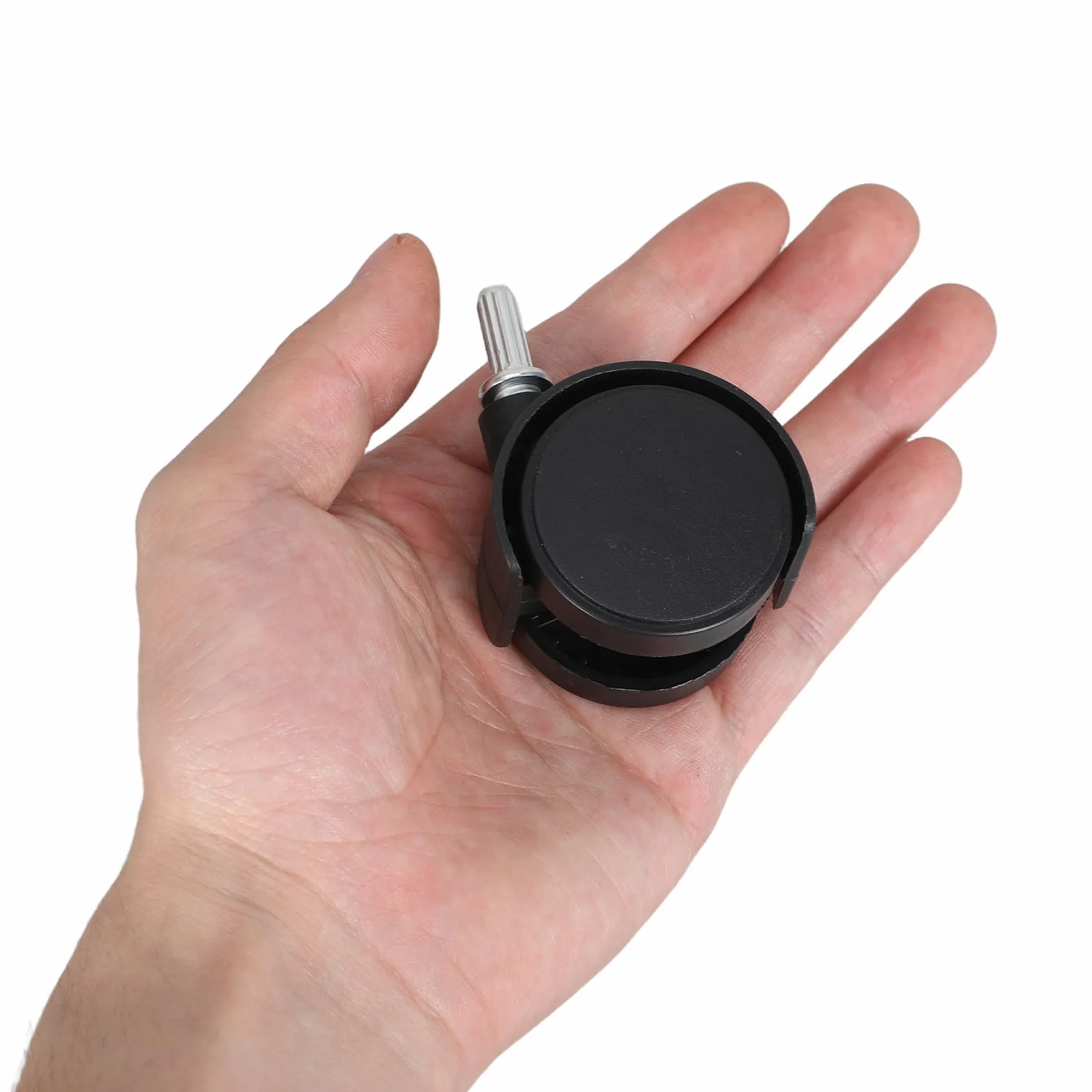 Amosfun 4 Piezas Ruedas Giratorias y Diseño Adaptable para Alfombras de Pelo de Plástico Negro Diámetro de Eje 1/4' para Aspiradora y Muebles
