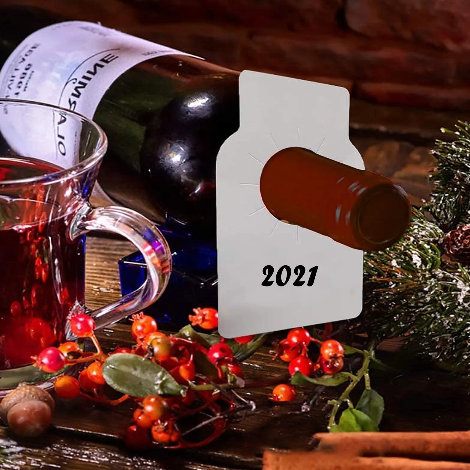 Etiquetas para Botella de Vino Blanco 200 Pcs para Bodega Hogar