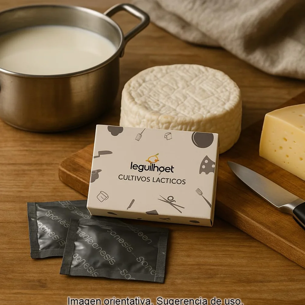 Fermentos lácticos mesófilos y termófilos para Hacer Queso casero 4 Sobres x 1 g Pack Mixto