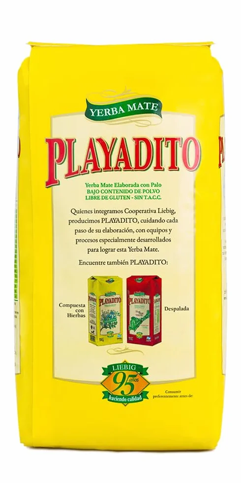 Playadito Yerba Mate Tradicional Hojas y Palos 1 Kg, Infusión Argentina Mate Suave