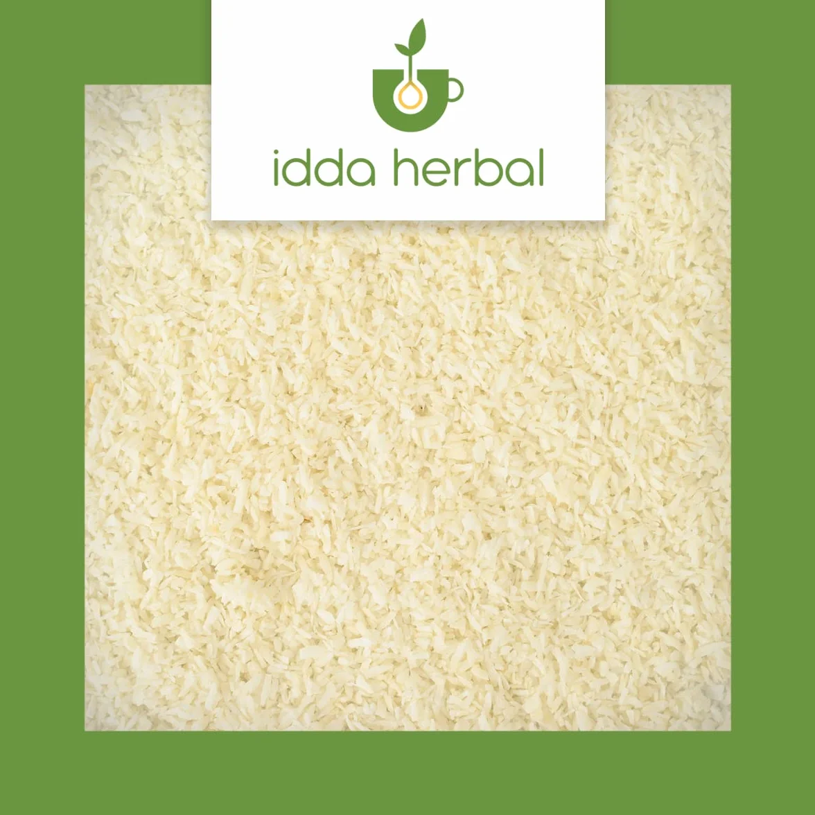IDDA Herbal Coco Desecado Orgánico 1kg, Coco Crudo Rallado para Hornear y Cocinar