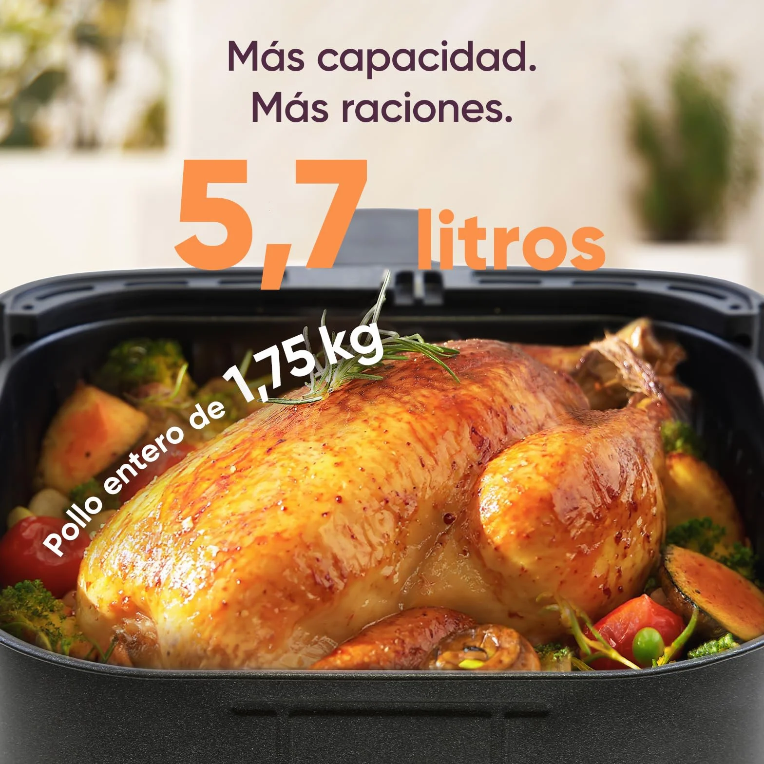 Cosori Freidora de Aire 5,7L Interior Metálico Real 1700W