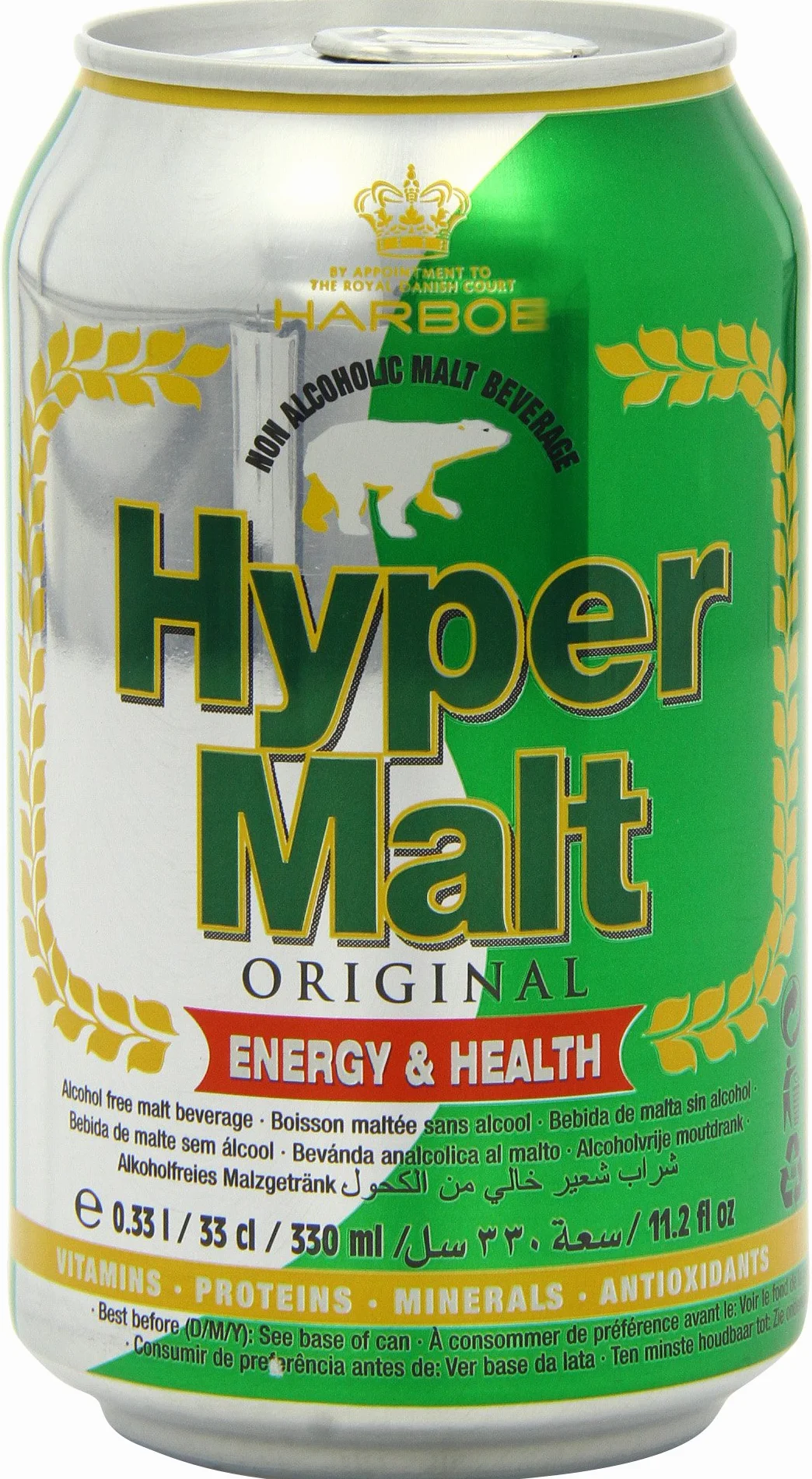 HYPER MALT Bebida de Malta enlatada Paquete 24 x 330 ml