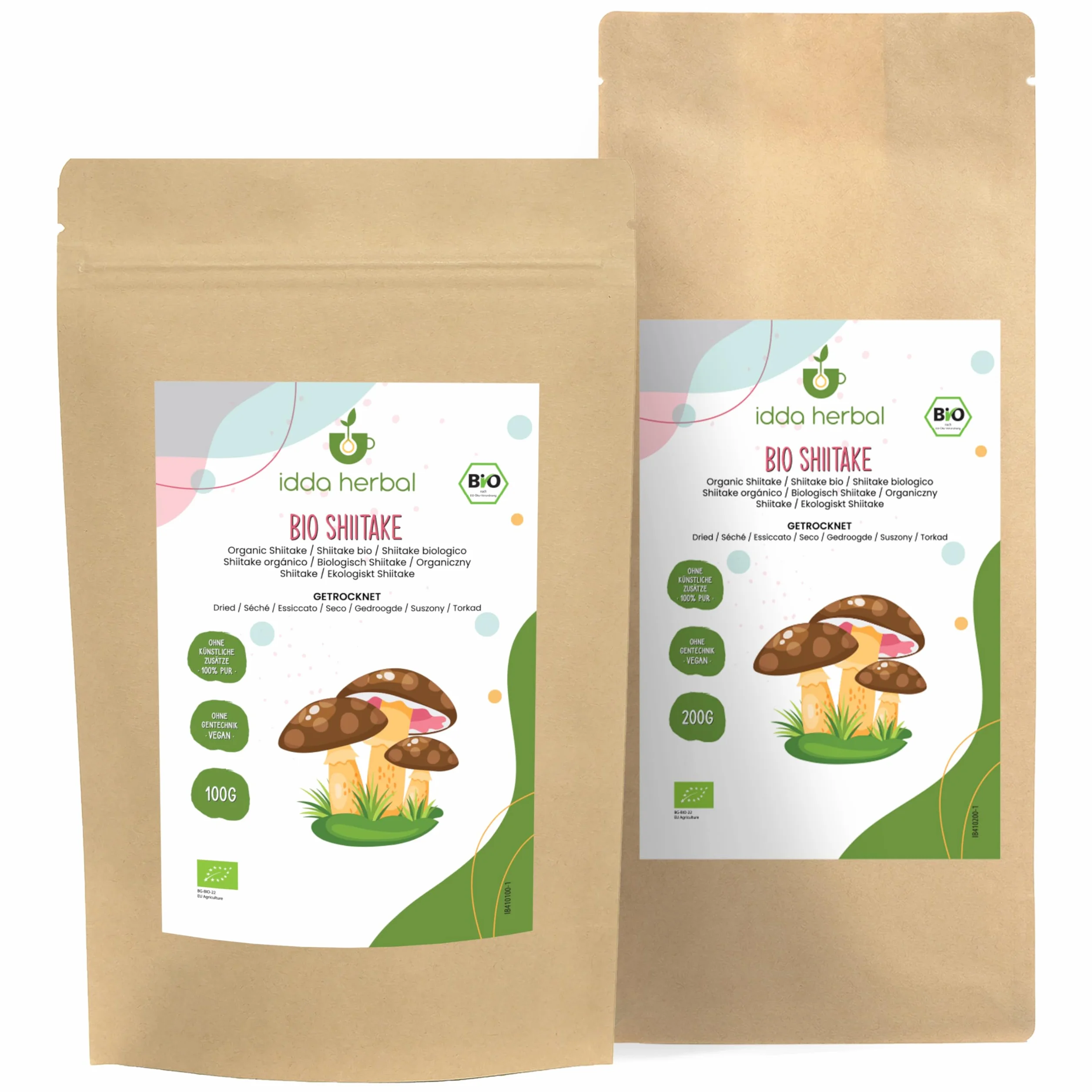 Setas Shiitake Deshidratadas Orgánicas 100g Hongos Secos para Cocinar