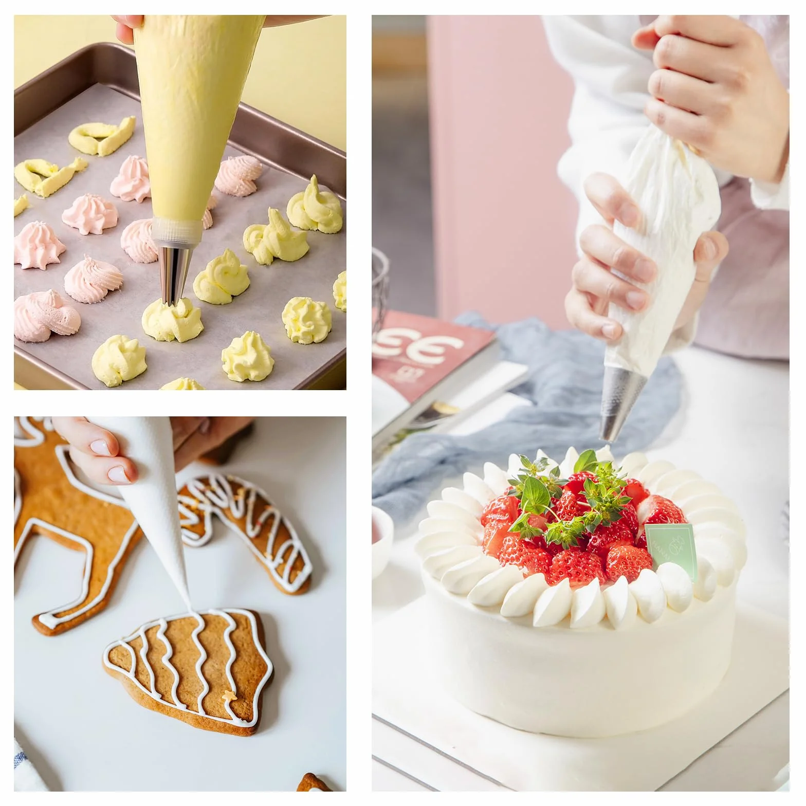 (100 unidades) Mangas pasteleras desechables, 31×21 cm, manga pastelera para croquetas, saco pasteleiro, piping bag grande para decorar pasteles, tartas y galletas, ideal para repostería casera.