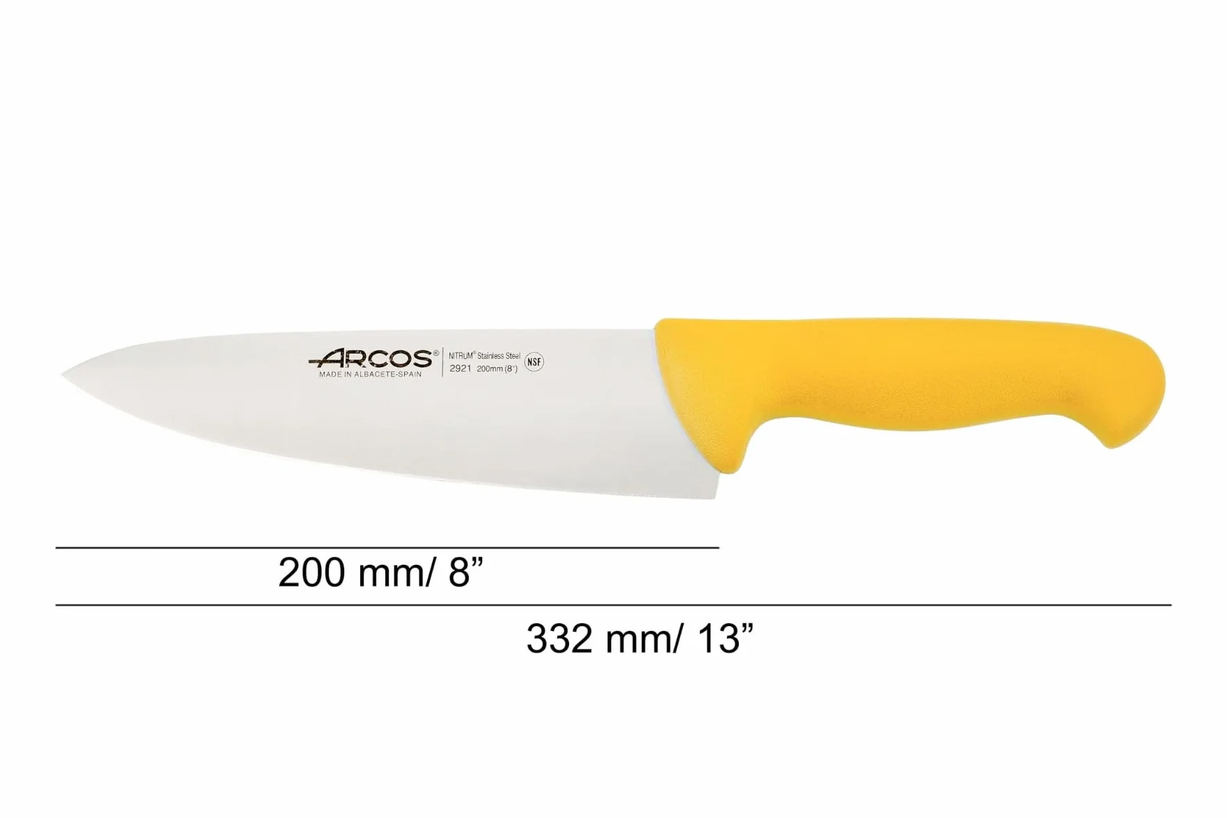 Arcos Cuchillo Chef Acero Inoxidable Nitrum 200 mm Serie 2900