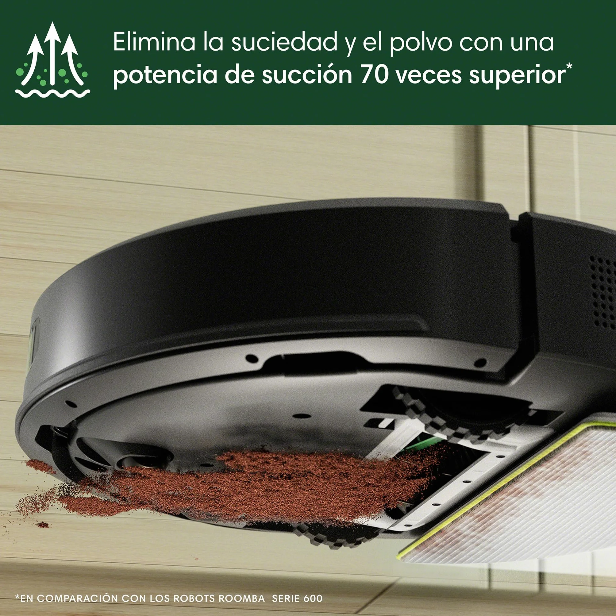 iRobot Roomba 105 Combo Base AutoEmpty Aspirador y friegasuelos 7000Pa 120 mins Clearview LiDAR SmartScrub
