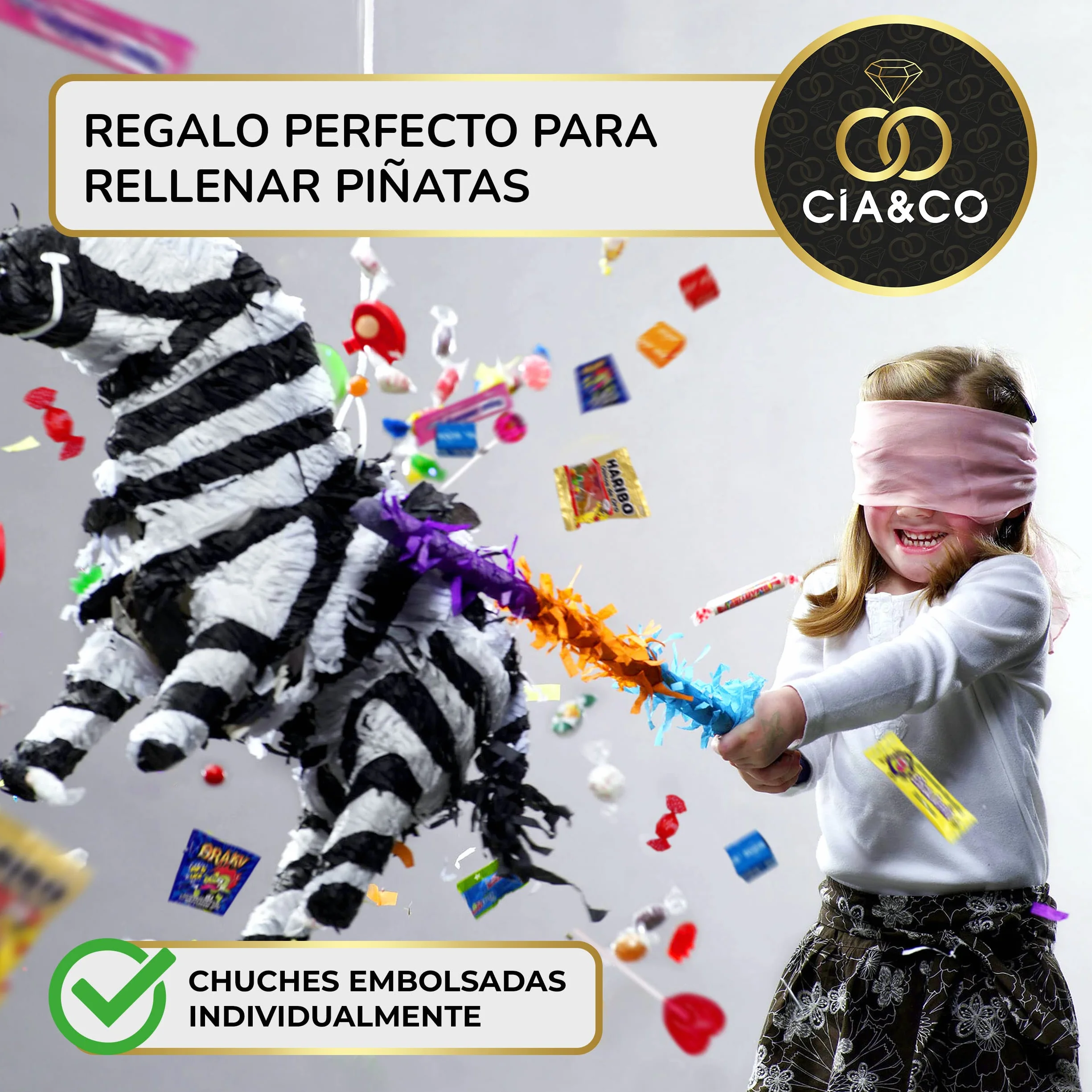 Cia&Co Mega Box 100 Chuches Caramelos y Golosinas Surtido Envuelto Individualmente