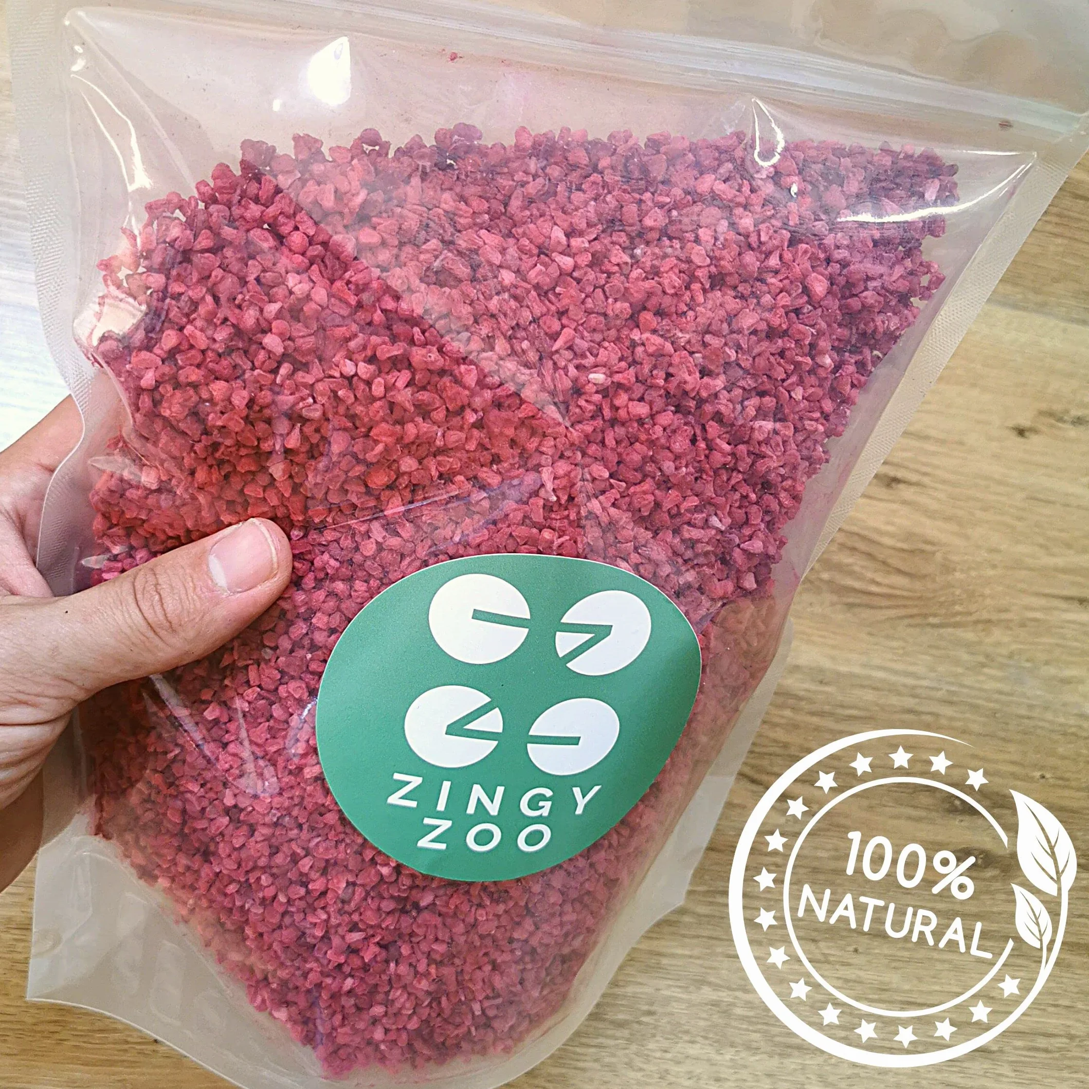 Frambuesa Deshidratada Pezzi XXL 500g Fruita Pura Liofilizadas Freeze Dried Fruit Raspberry Pieces ZingyZoo