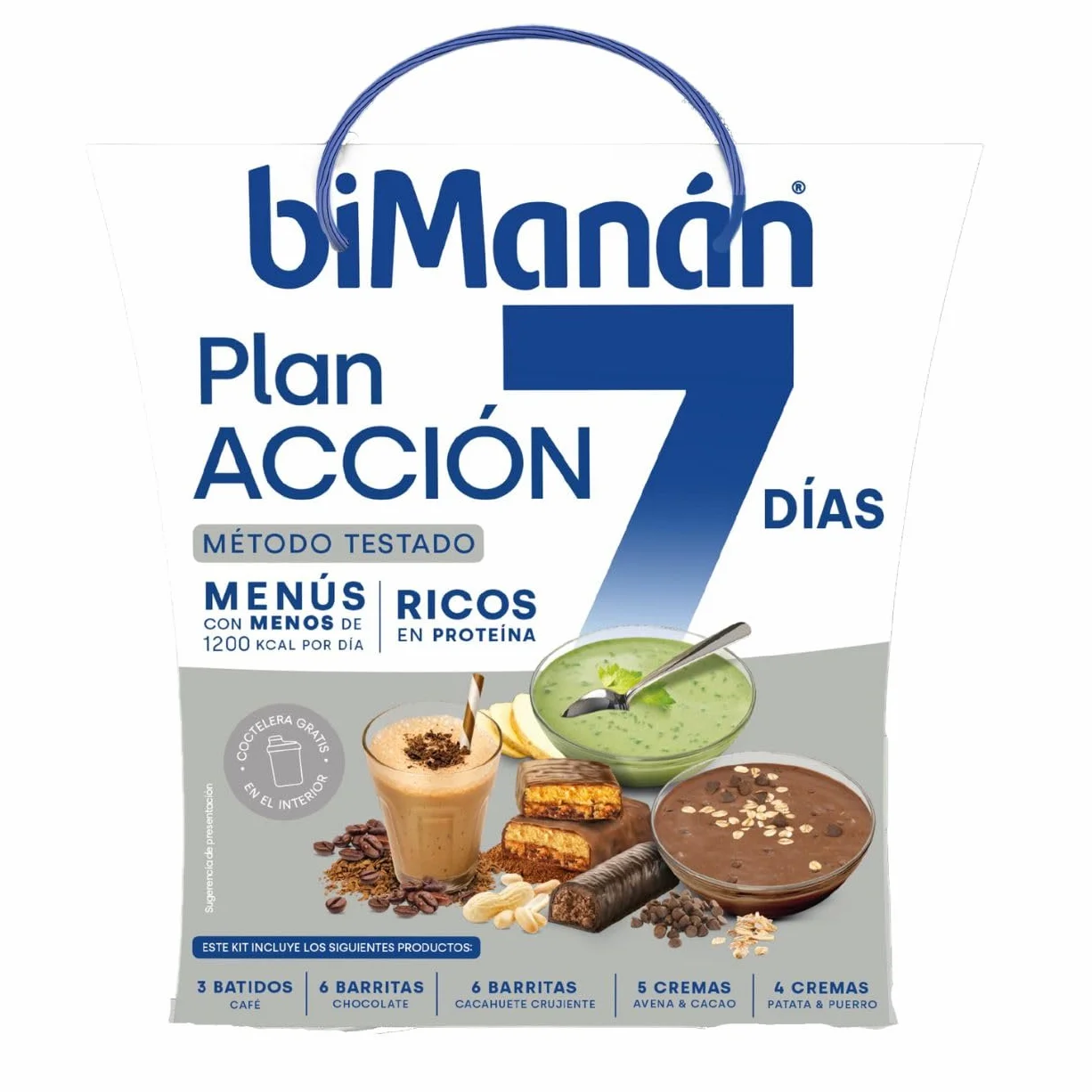 BiManán beSLIM Plan de Acción 7 Días Batidos Barritas Cremas Coctelera 951g