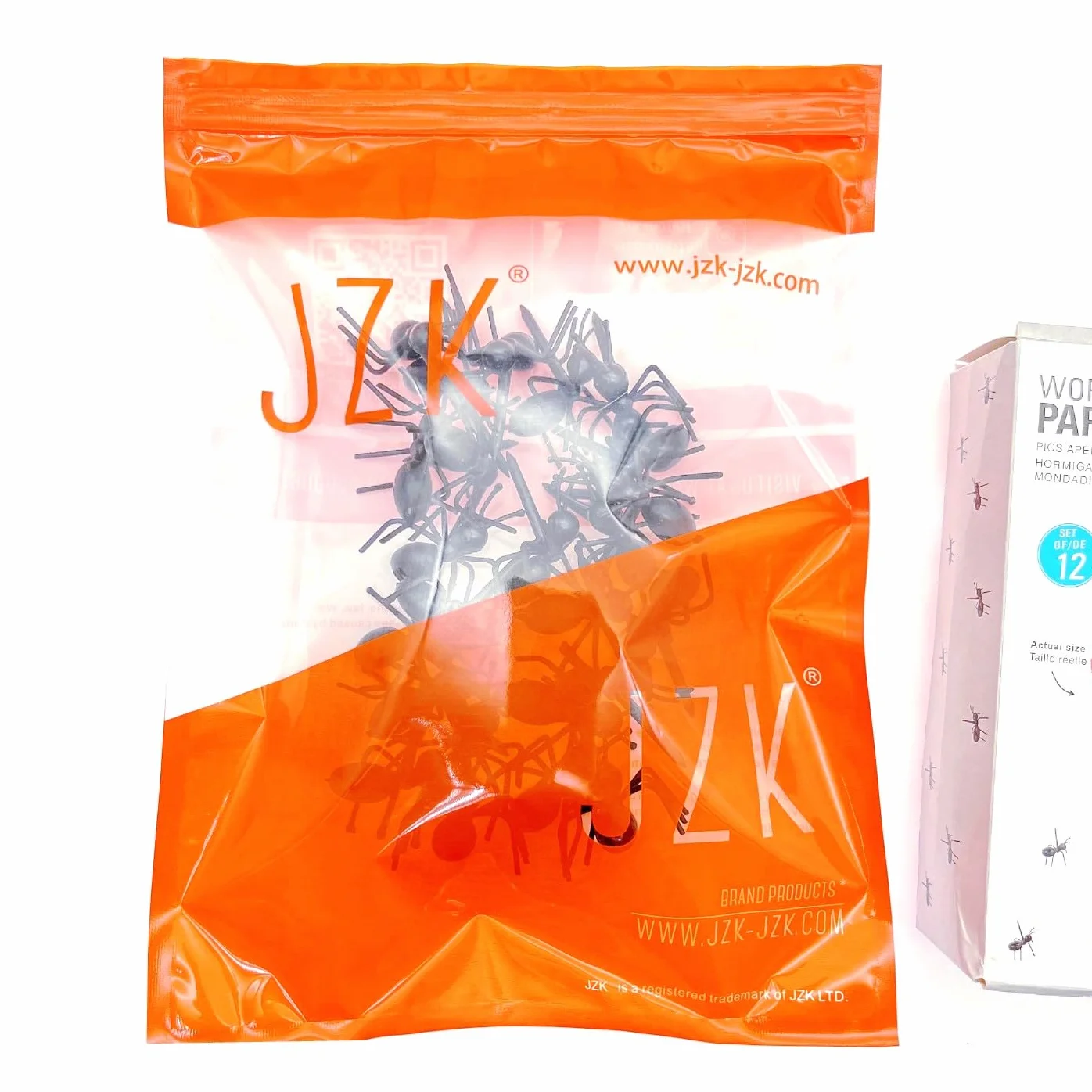 JZK 24 piezas mini tenedores de frutas forma de hormiga para niños