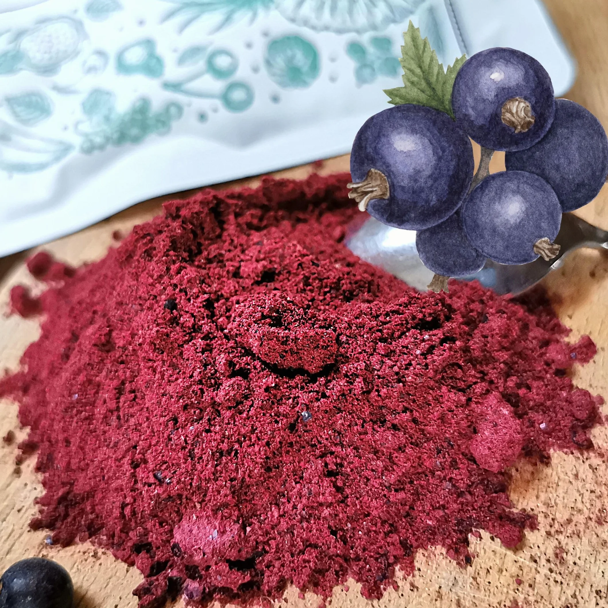 Polvo de Grosella Negra Liofilizada Fruta Deshidratada (100g)