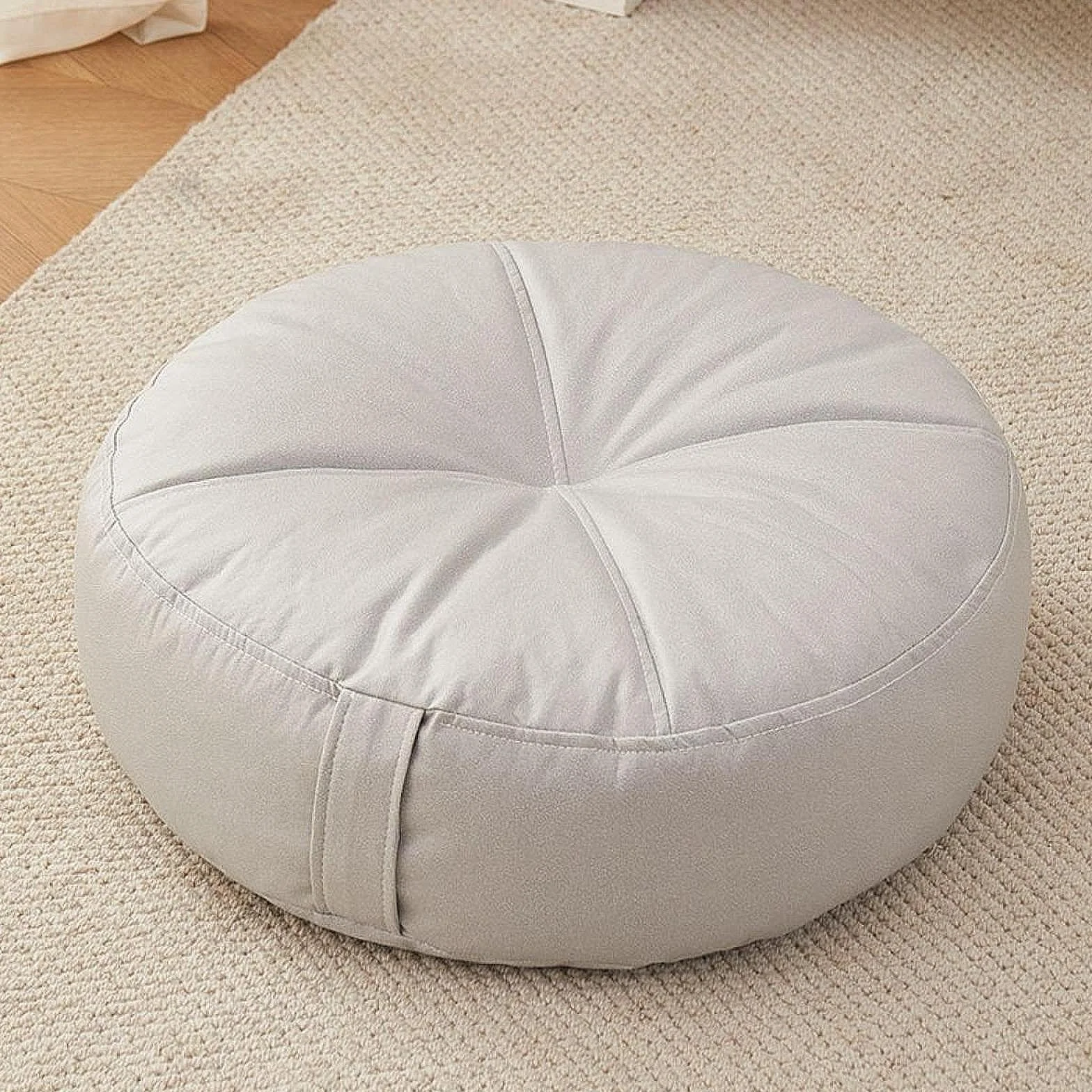 Poduszka do Medytacji Yoga Zafu 40 cm, Szara, Pokrowiec Bawełniany