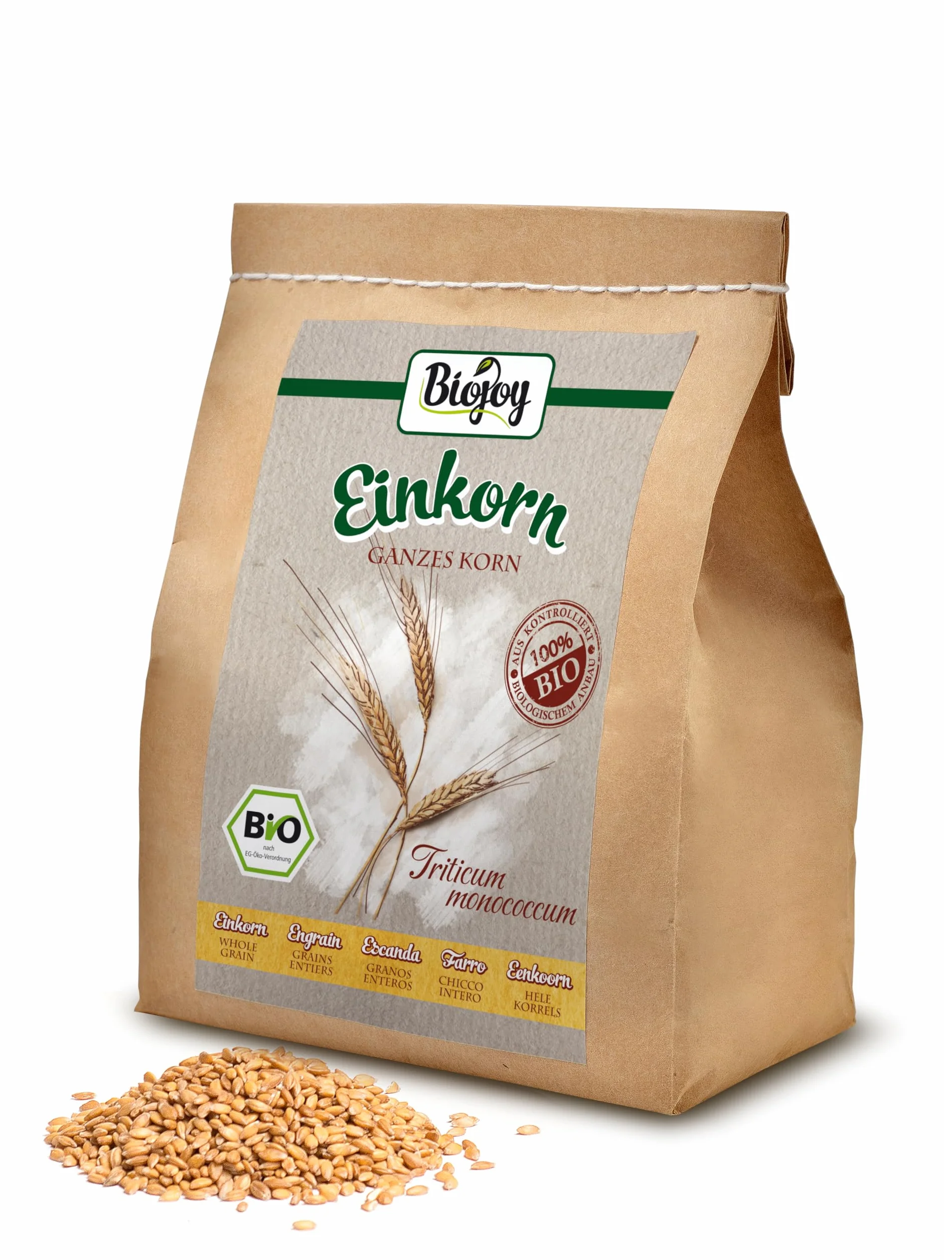 Biojoy Escanda Granos BÍO 2 kg crudos enteros Triticum monococcum
