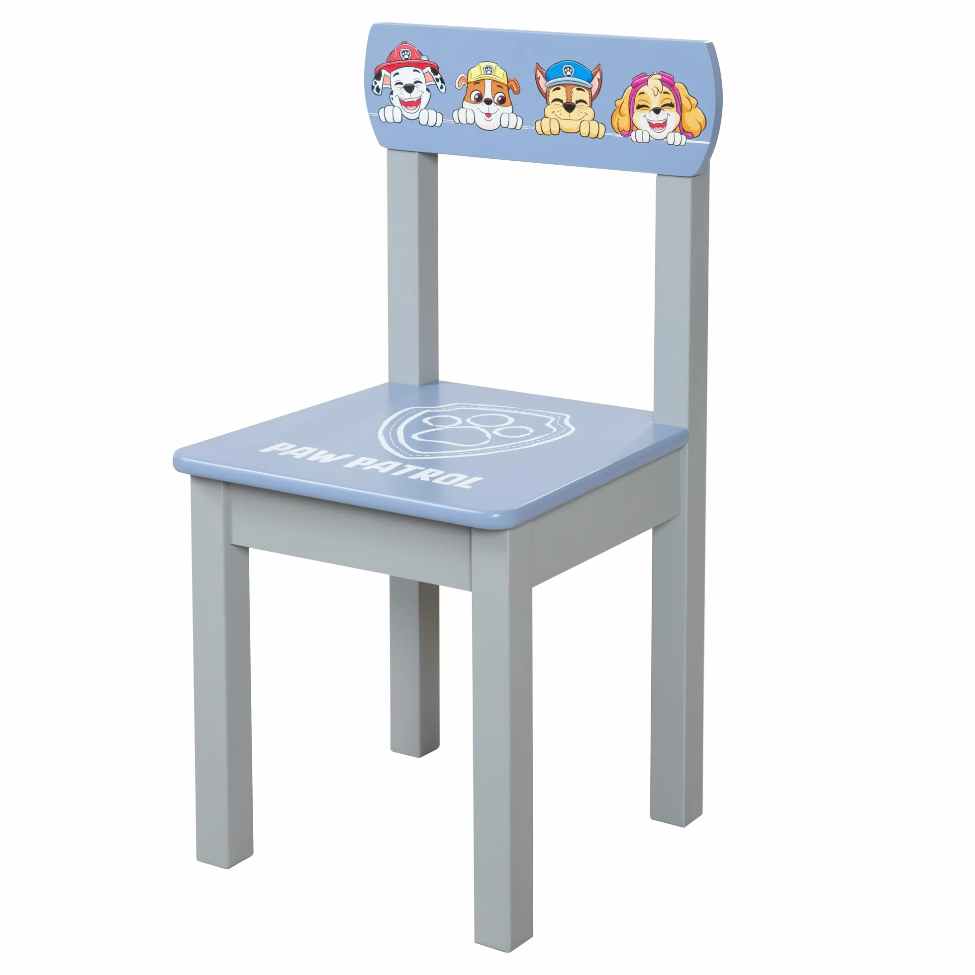 roba Silla Infantil Paw Patrol - Complemento Ideal para el Grupo de Asientos roba - Mueble Infantil para Niños a Partir de 18 Meses - Motivo de los Héroes de la Serie Popular - Madera Gris/Azul